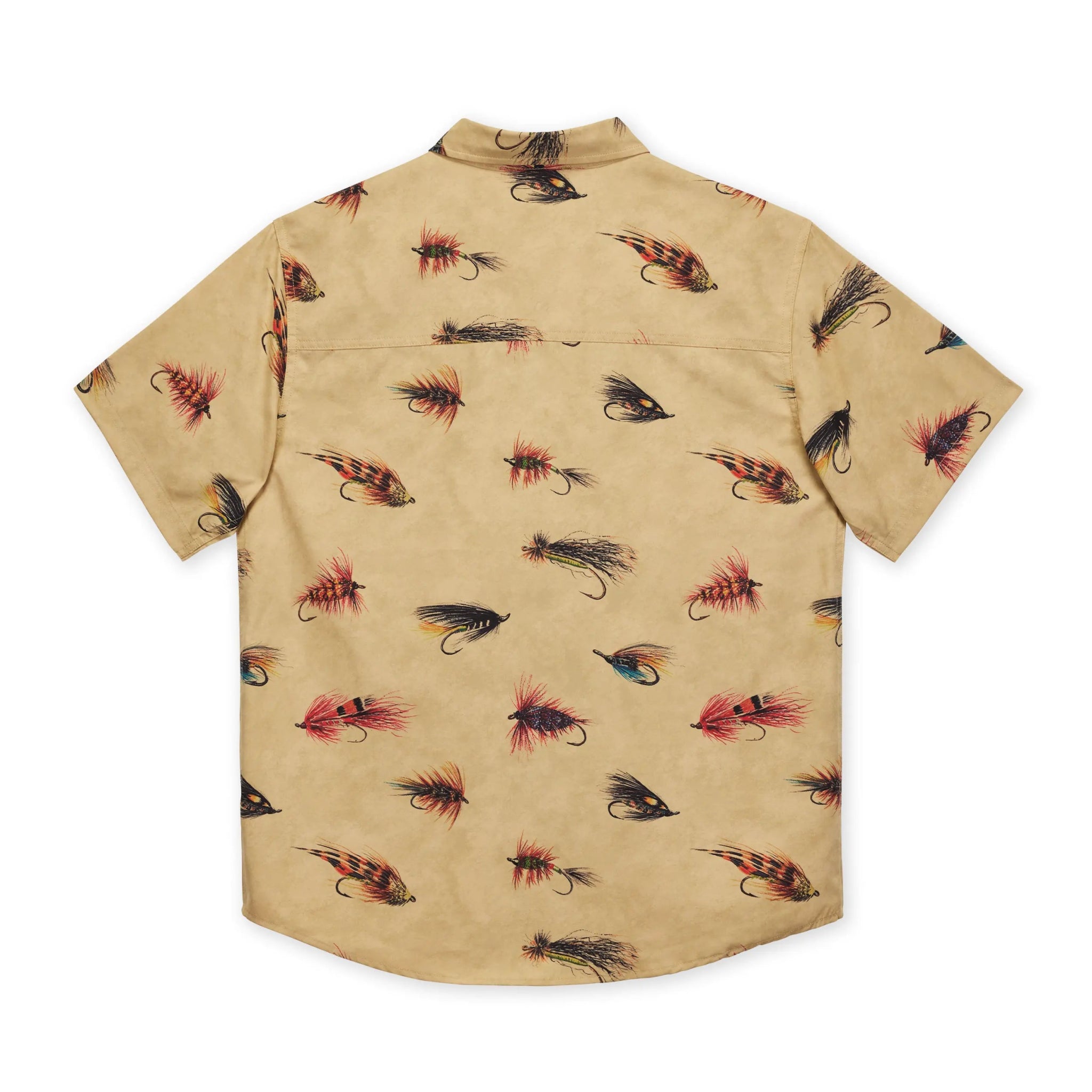 M's Atlantic Salmon Flies Short Sleeve Shirt - Hooké