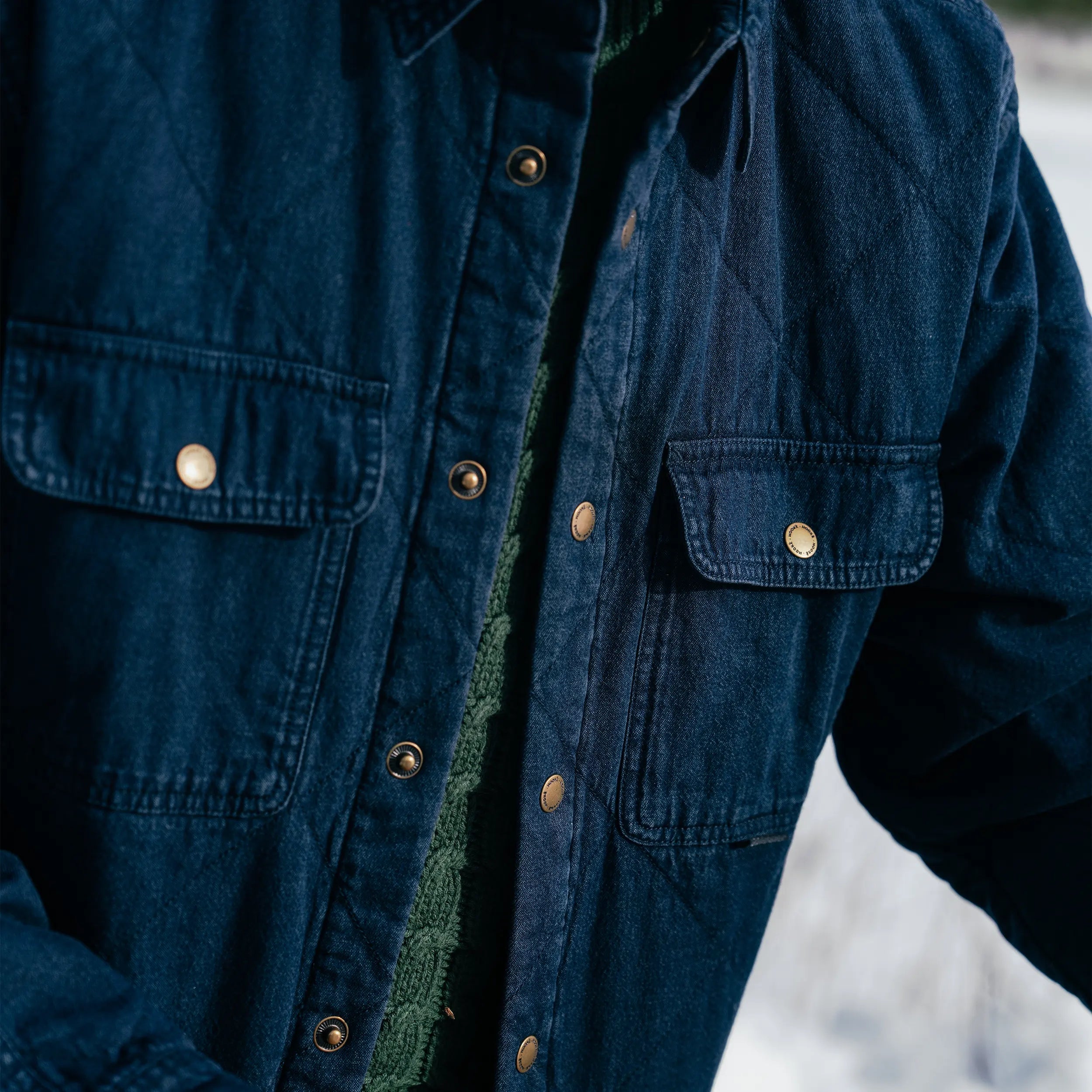 M's Denim Quilted Jack Shirt - Hooké