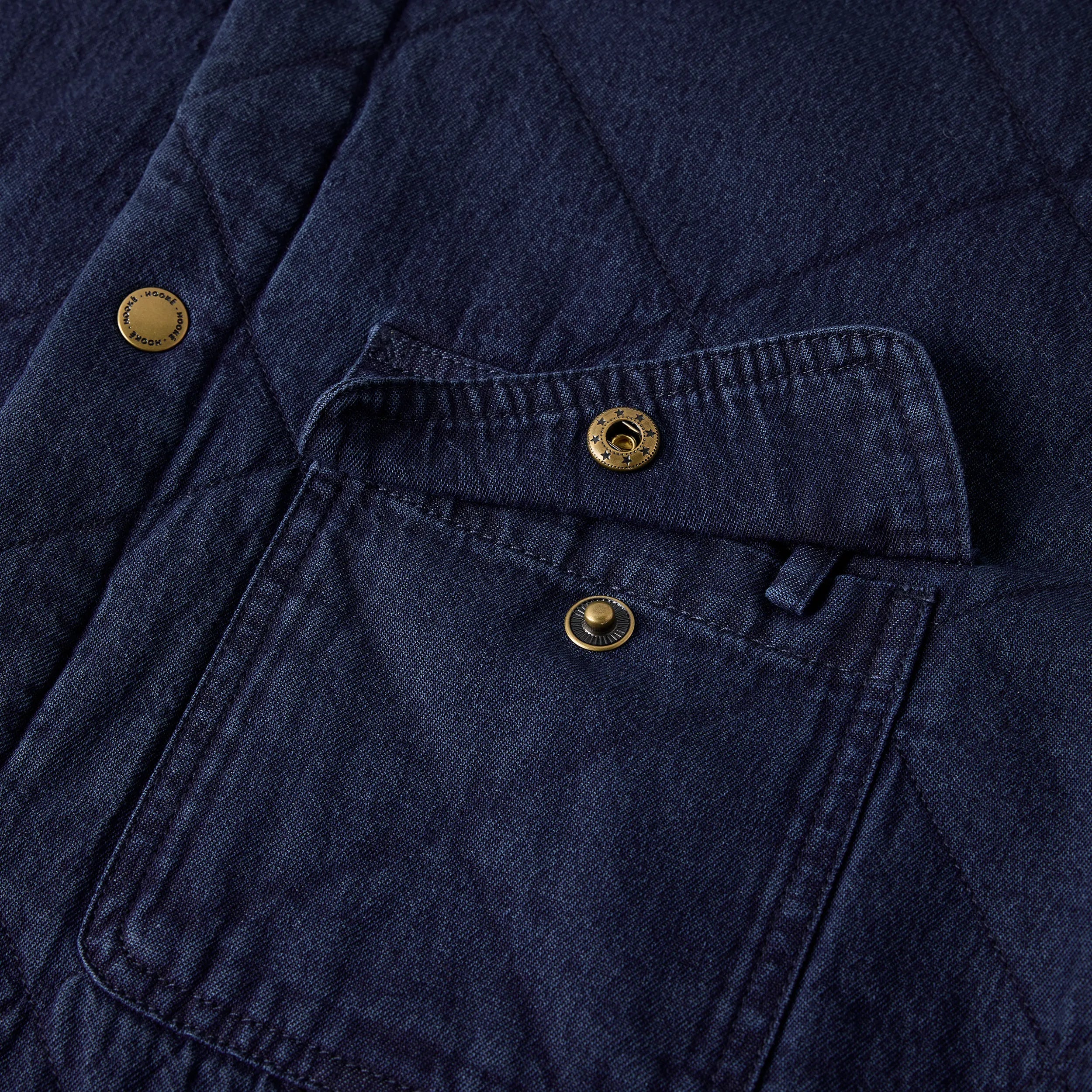 M's Denim Quilted Jack Shirt - Hooké