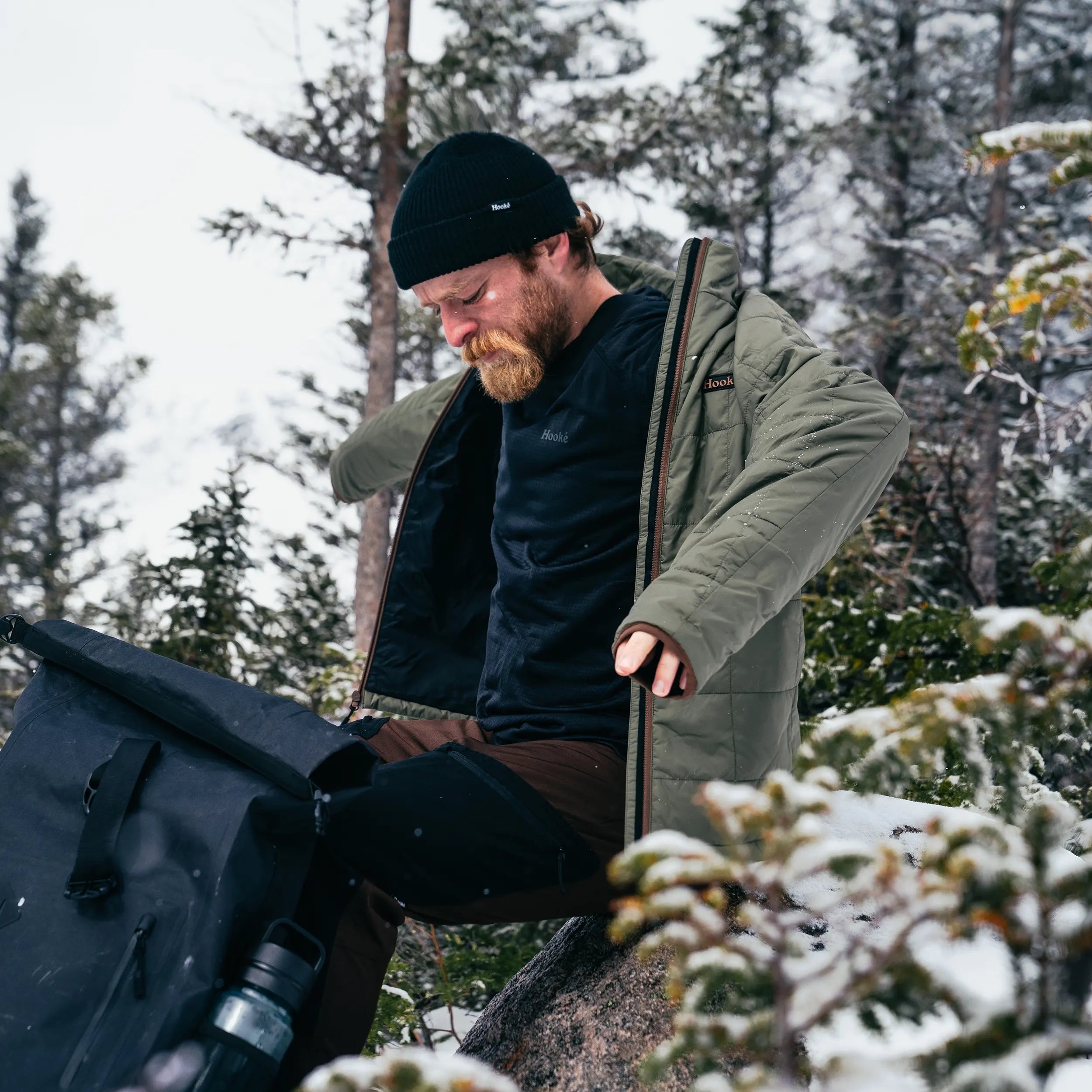 M's Grid Base Layer Crewneck - Hooké