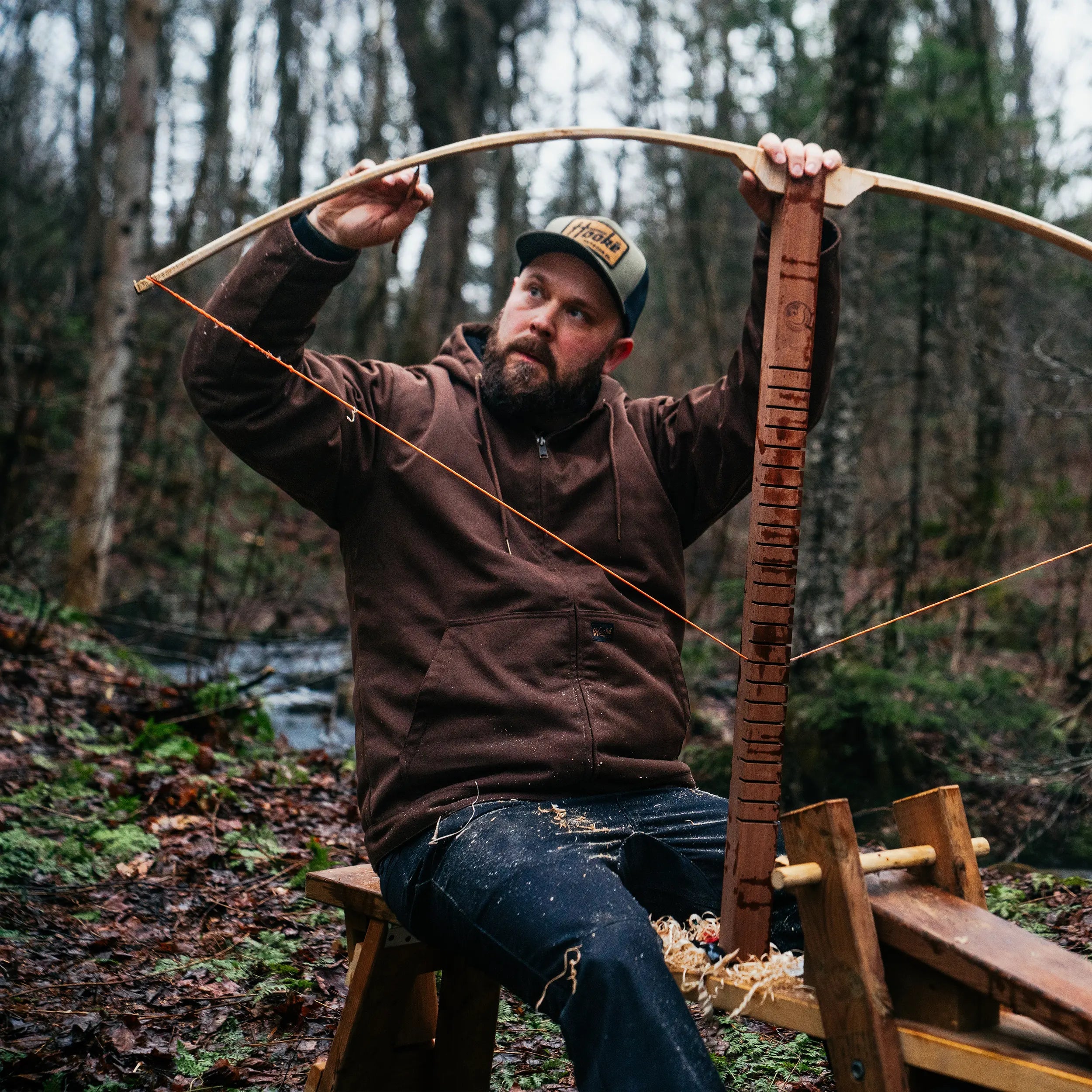 M's Hooded Pile Work Jacket - Hooké