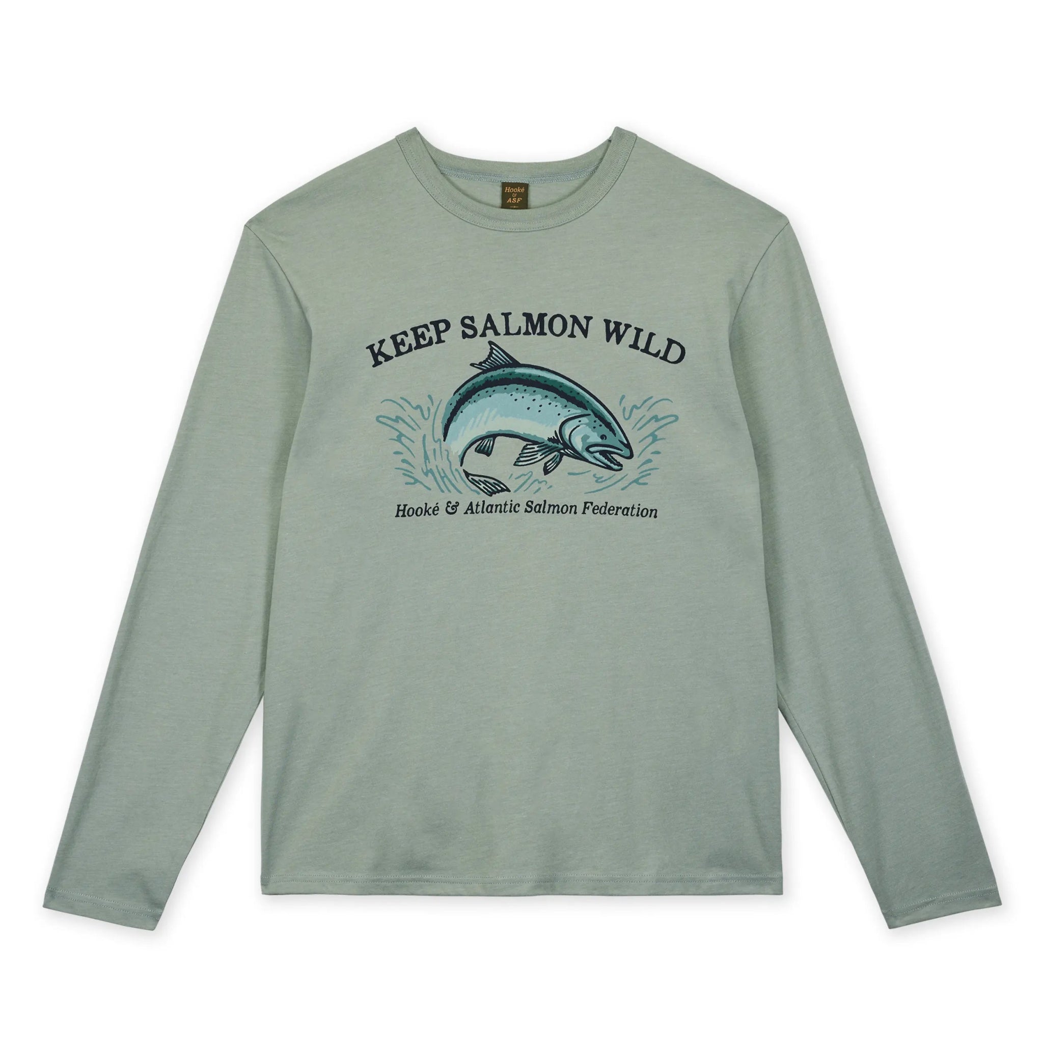 M's Keep Salmon Wild Long Sleeve Tee - Hooké