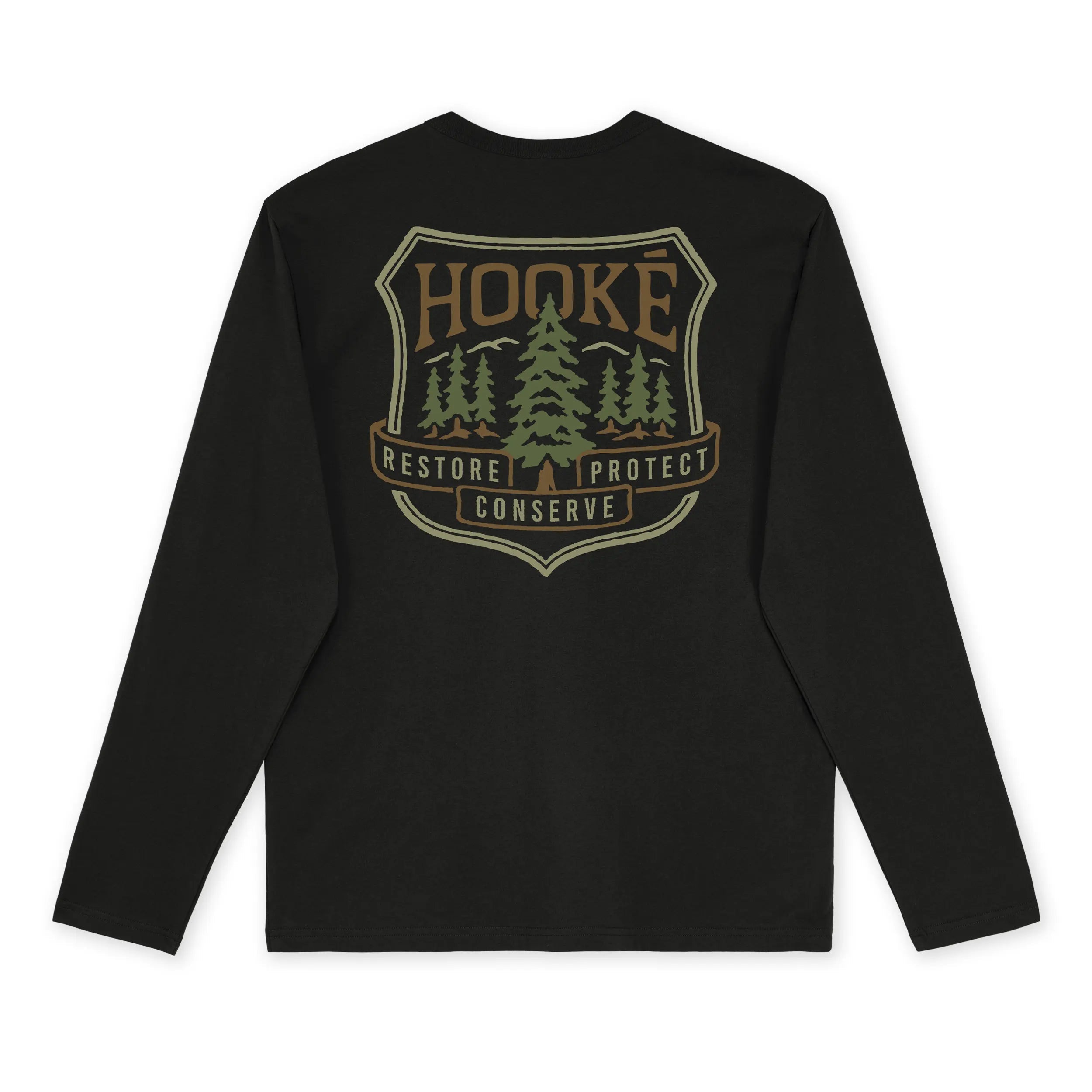 M's Pine Trees Long Sleeve Tee - Hooké