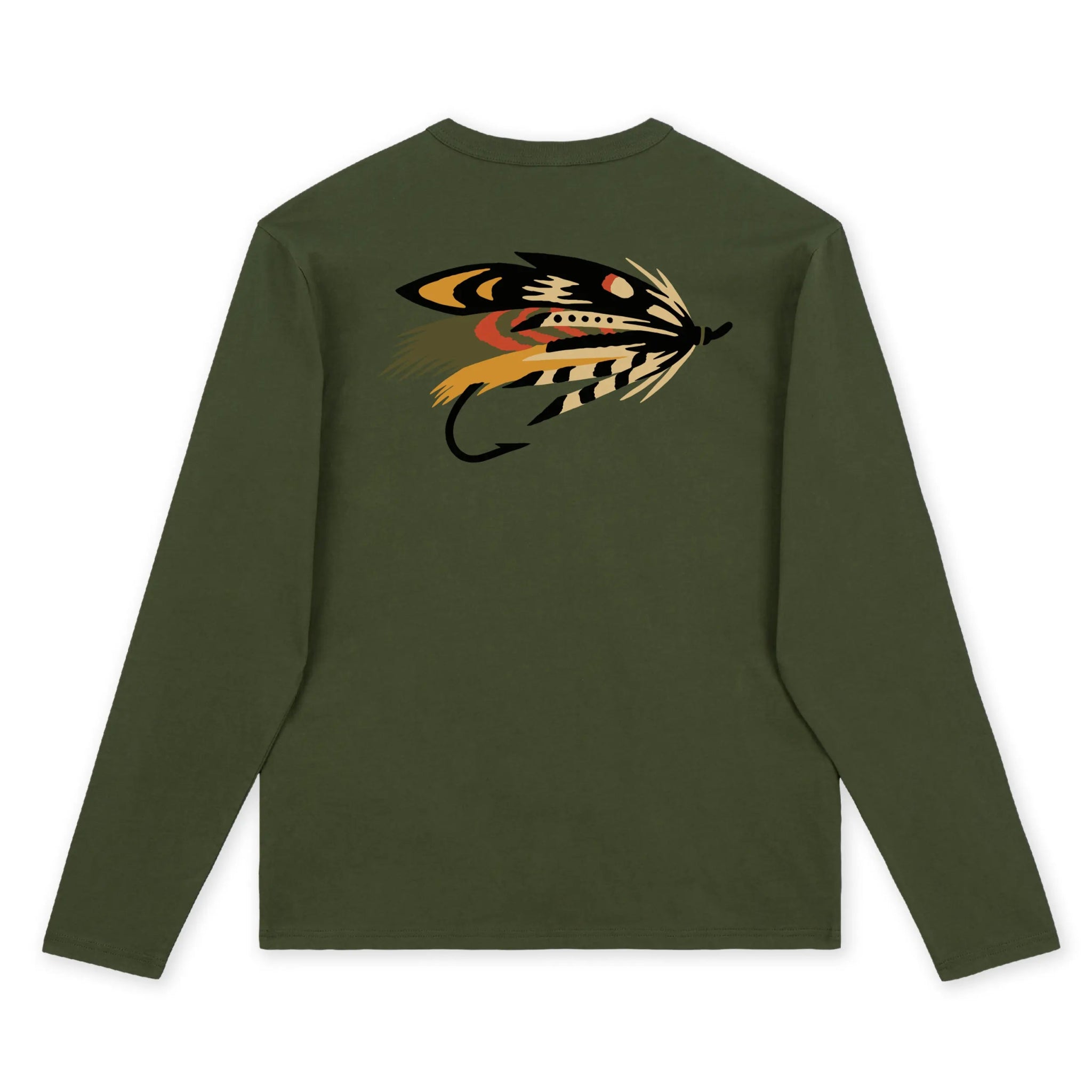 M's Salmon Fly Long Sleeve Tee - Hooké