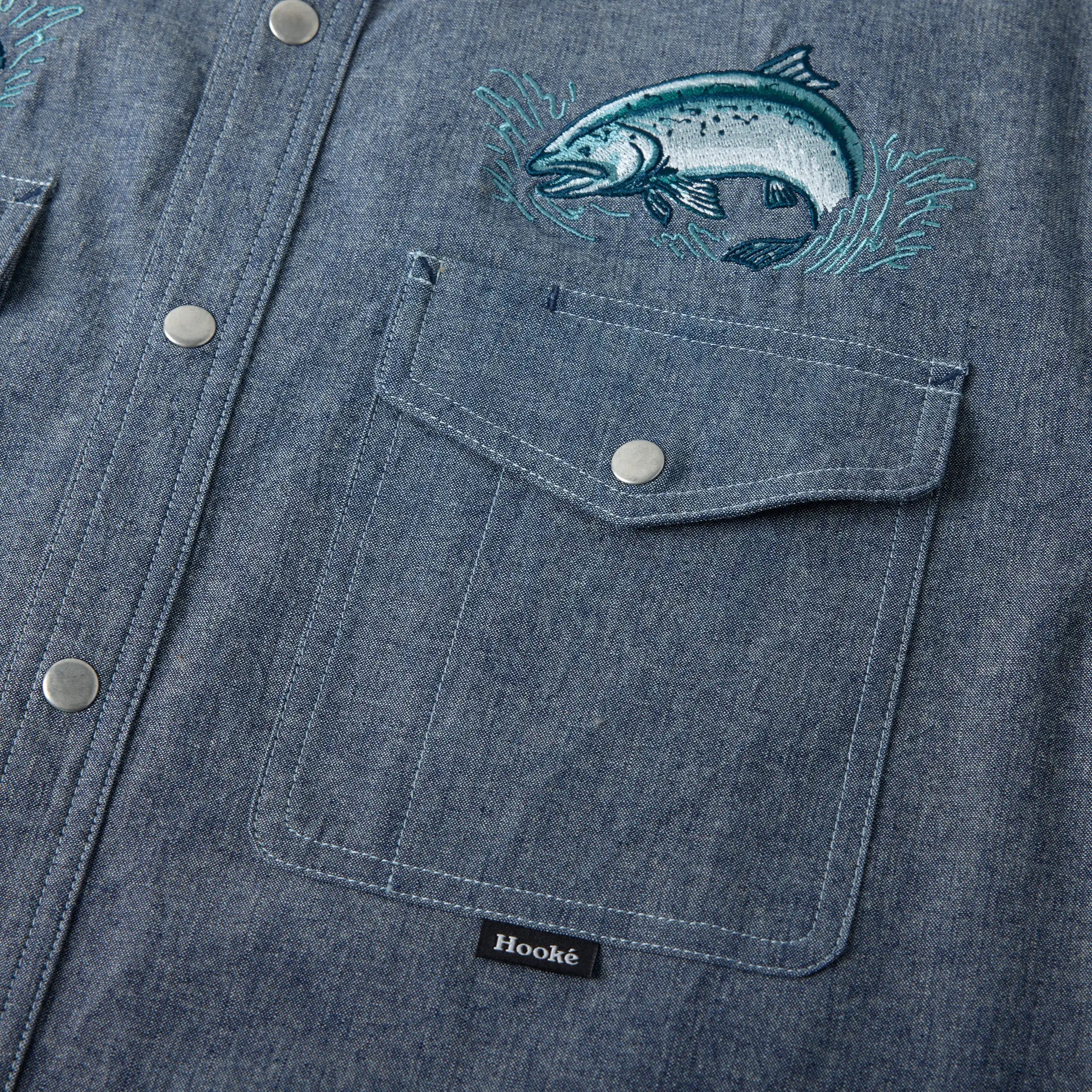 M's Wild Salmon Short Sleeve Shirt - Hooké