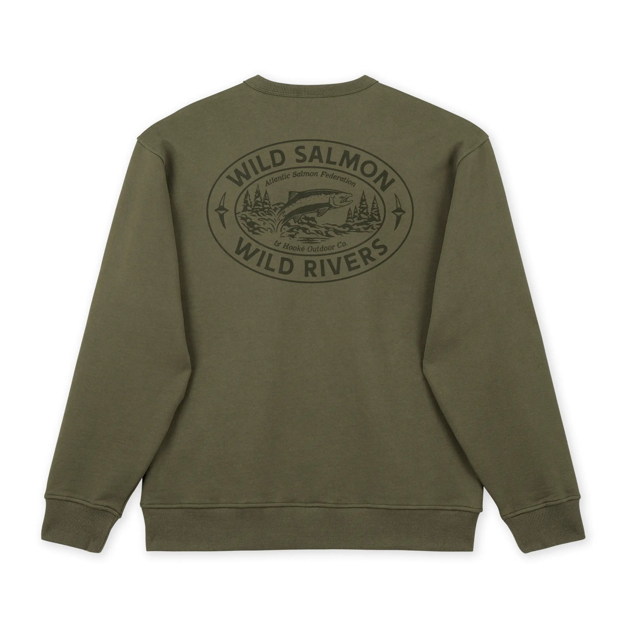 M's Wild Salmon Wild Rivers Crewneck - Hooké