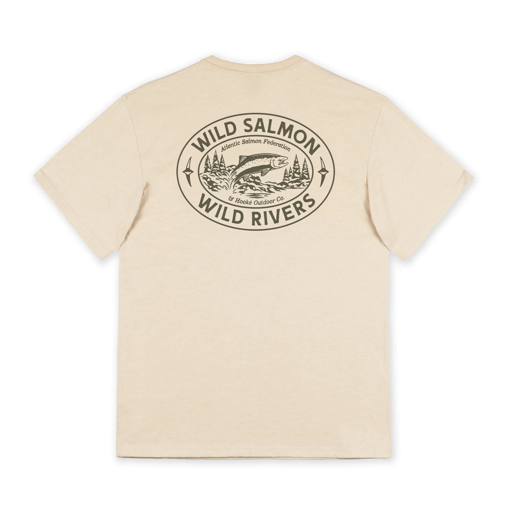 M's Wild Salmon Wild Rivers T-shirt - Hooké