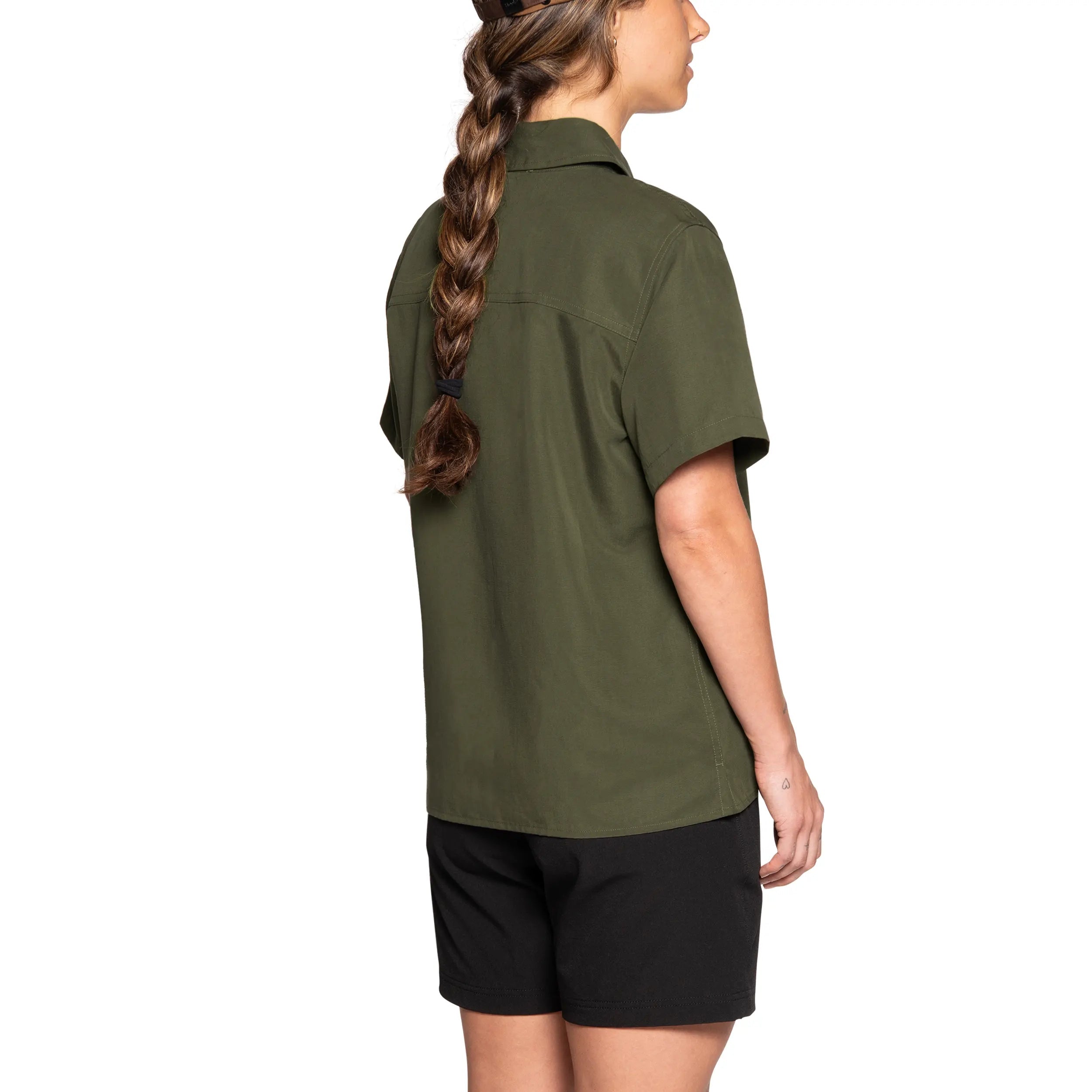 W's Tencel Linen Short Sleeve Shirt - Hooké