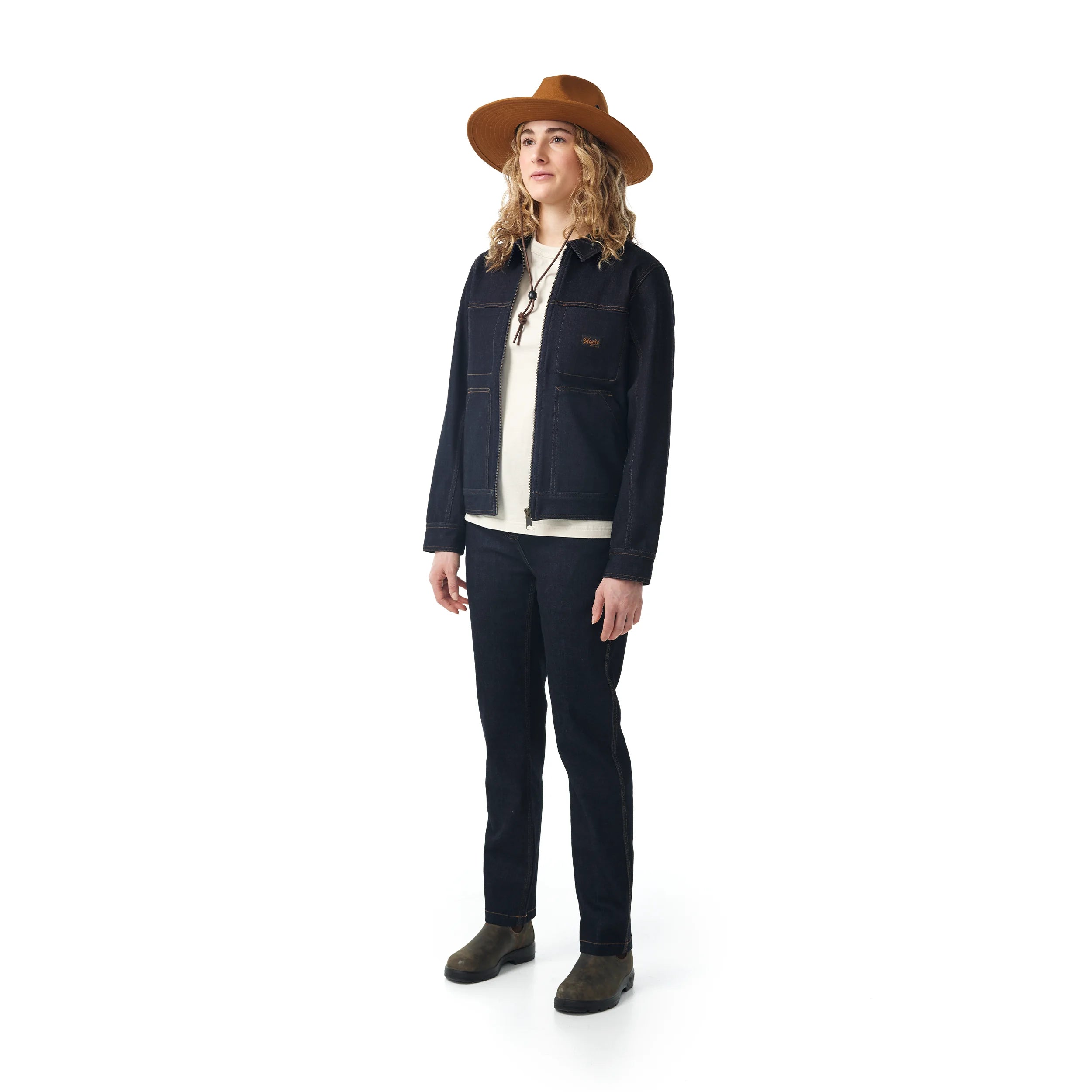 Manteau de travail trucker en denim pour femme