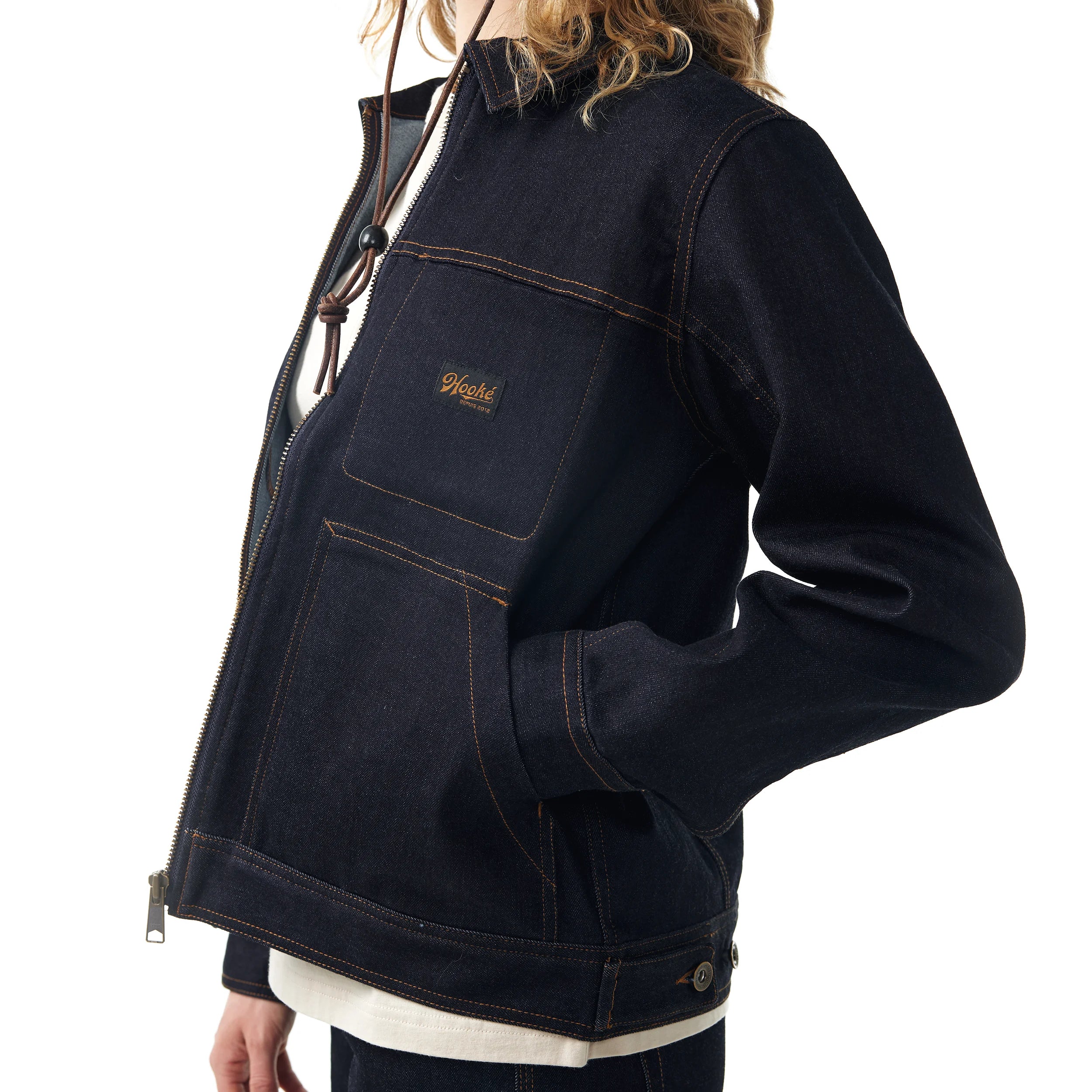 Manteau de travail trucker en denim pour femme