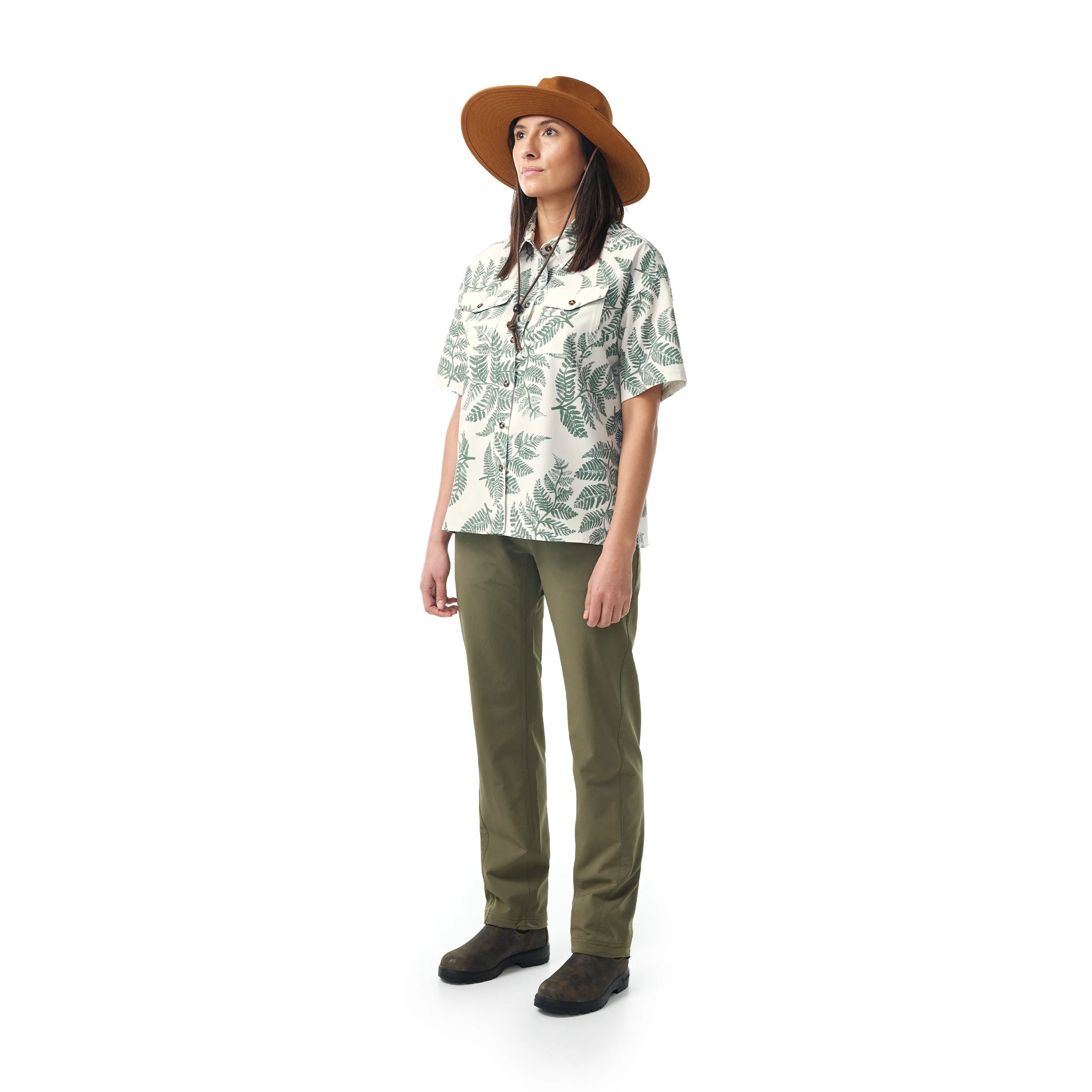 W's Foliage Oversized Short Sleeve Shirt - Hooké