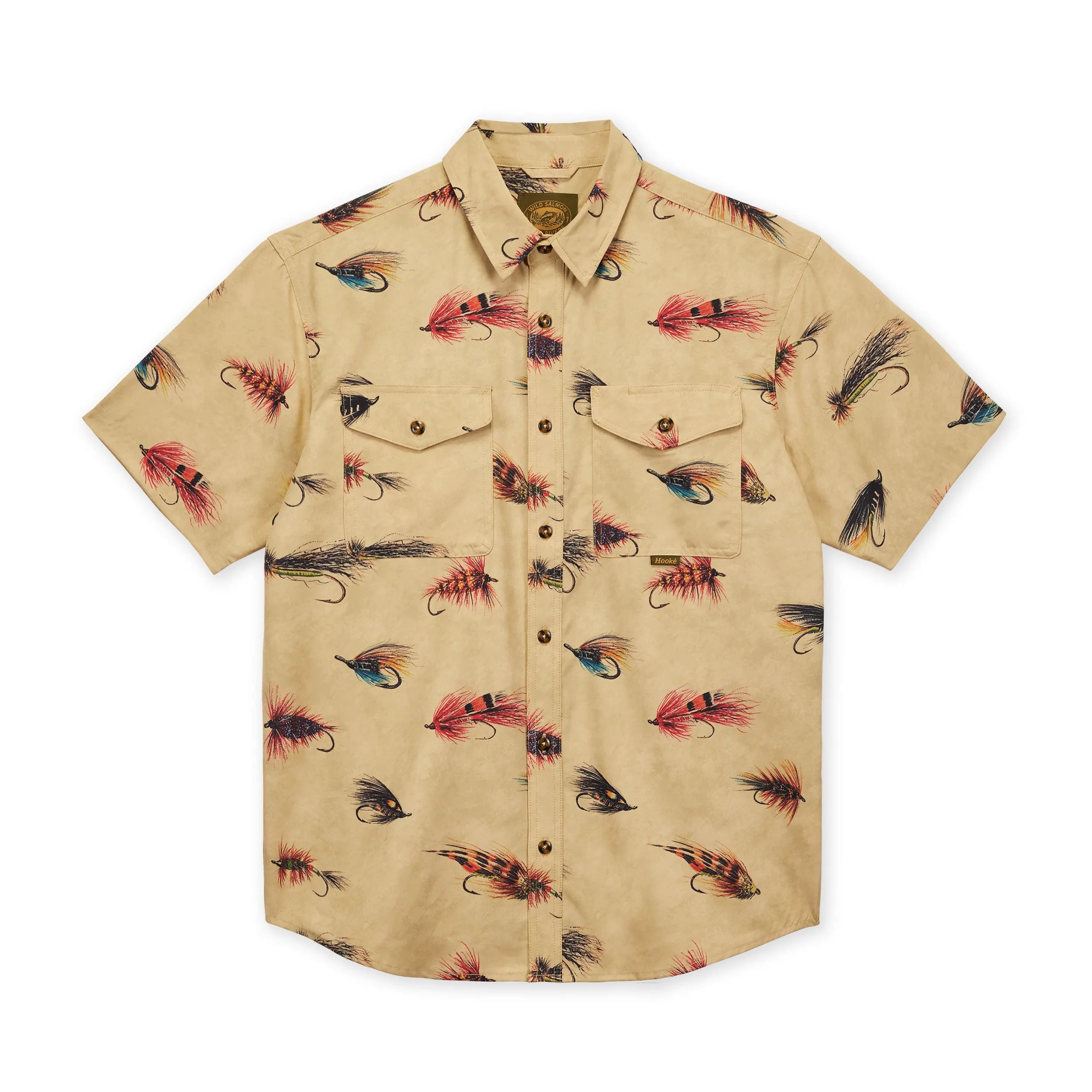 M's Atlantic Salmon Flies Short Sleeve Shirt