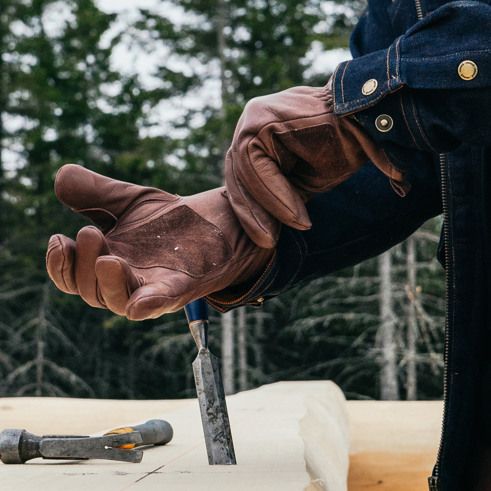 Gants de travail en cuir doublé