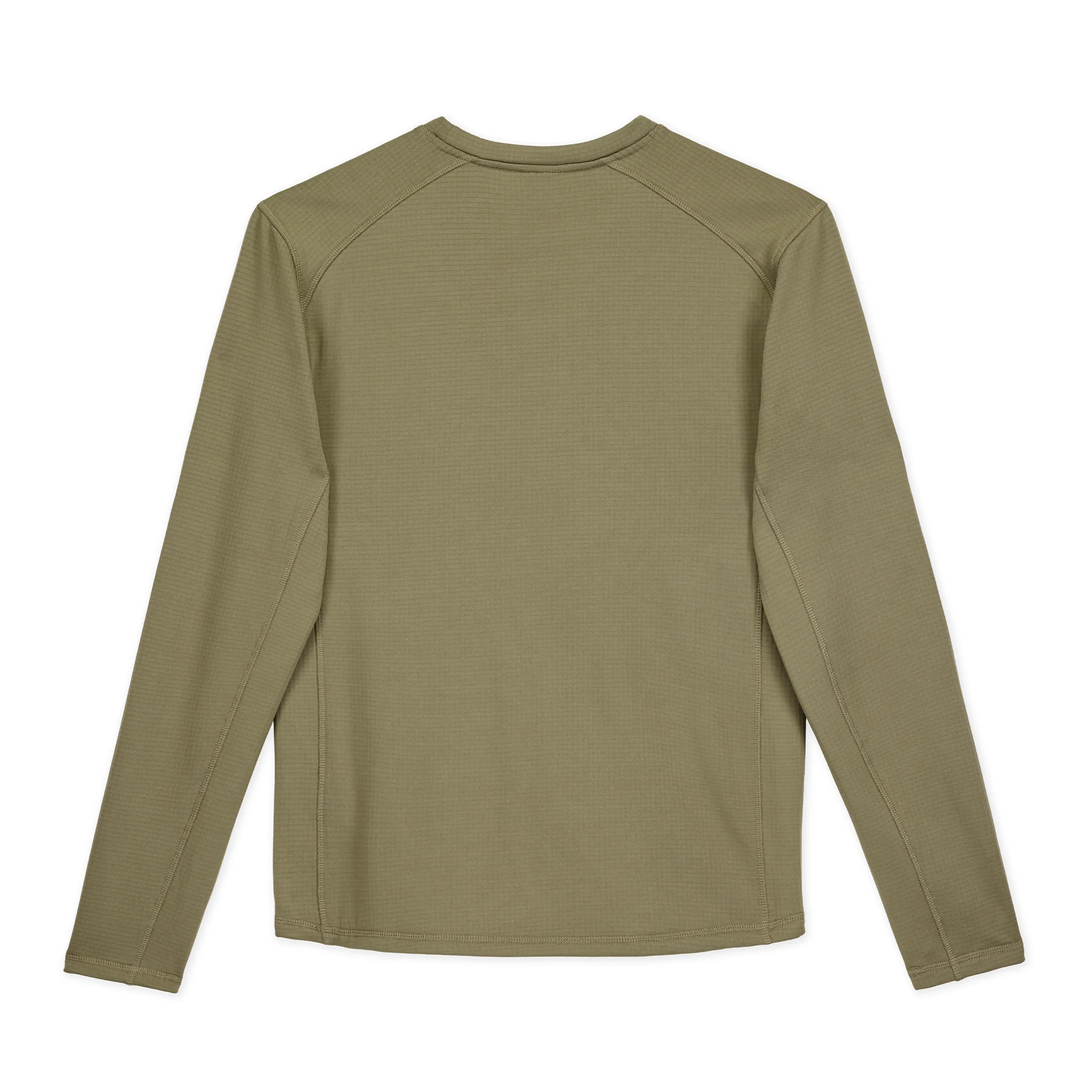 Crewneck couche de base en laine polaire quadrillée pour homme