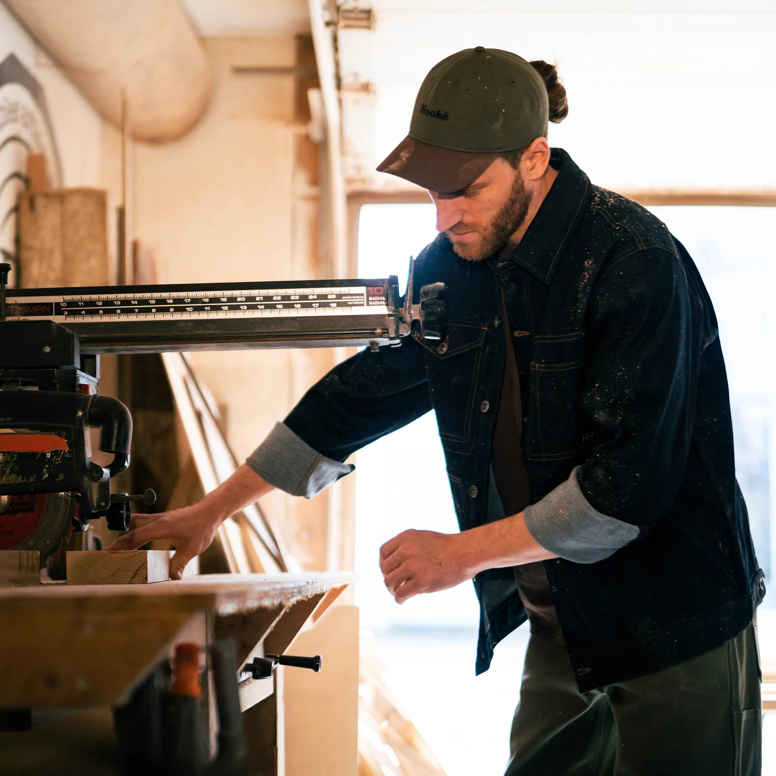 Manteau de travail Trucker en denim pour homme