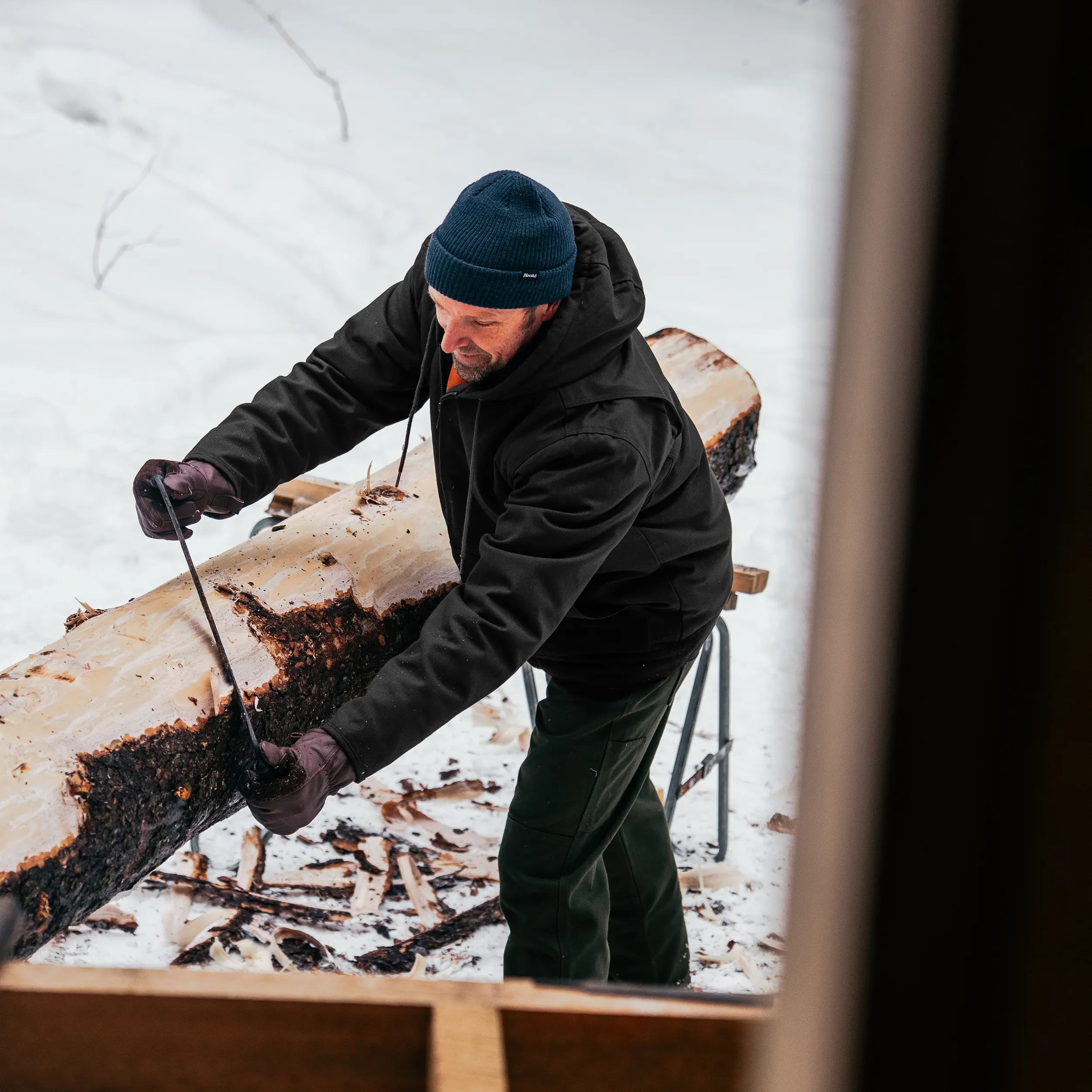 M's Hooded Pile Work Jacket