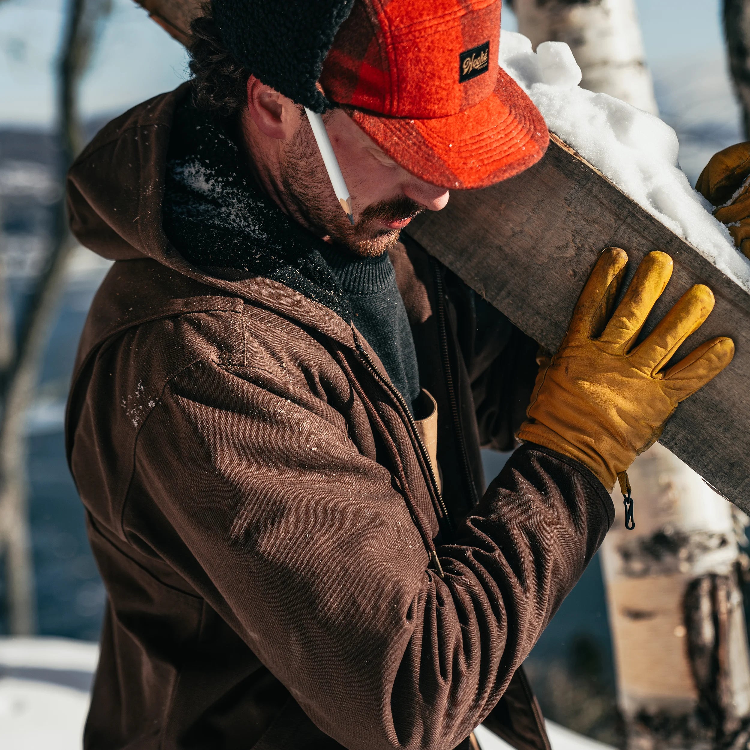 Manteau de Travail à capuche en molleton pour homme