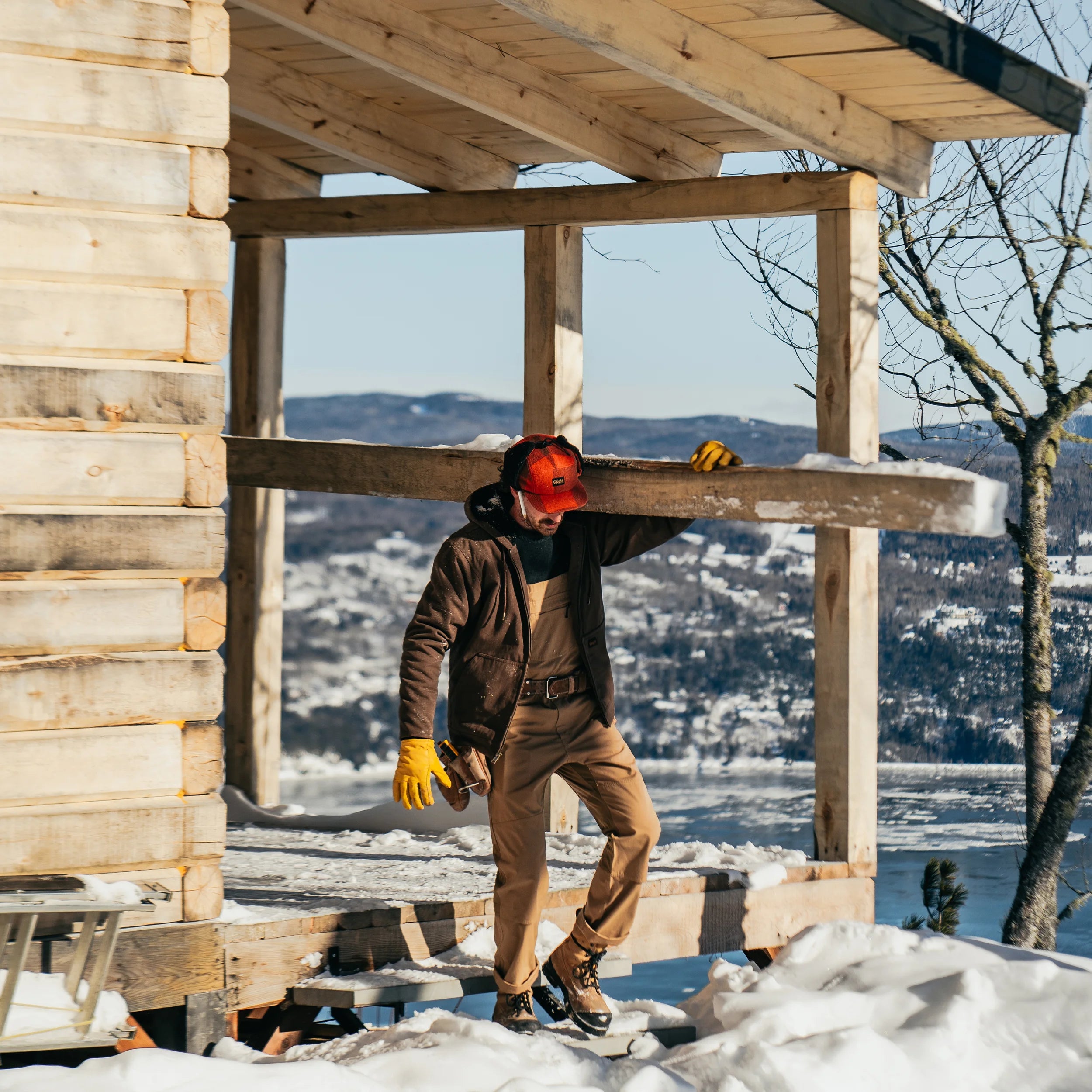 M's Hooded Pile Work Jacket