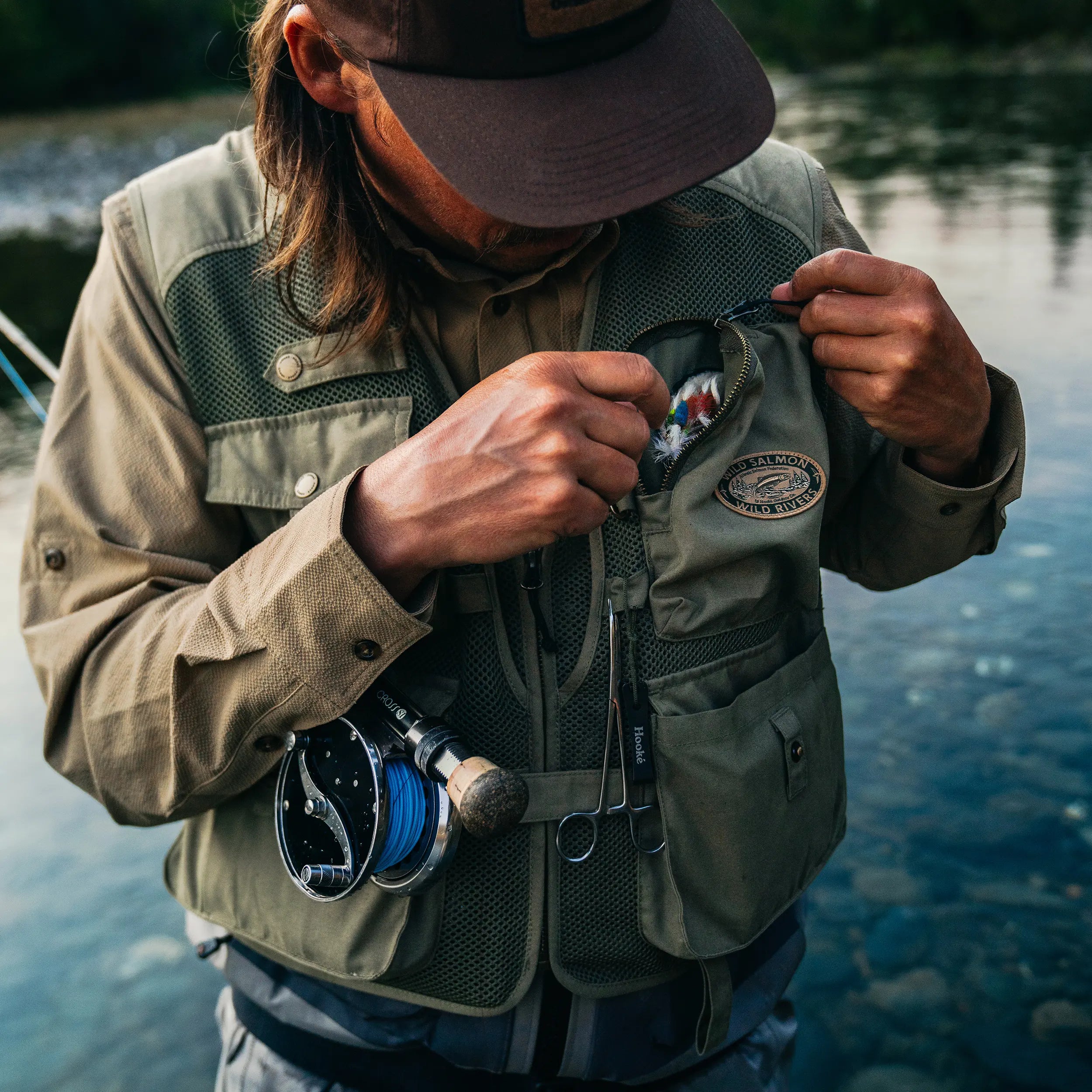 Veste de pêche à la mouche unisexe