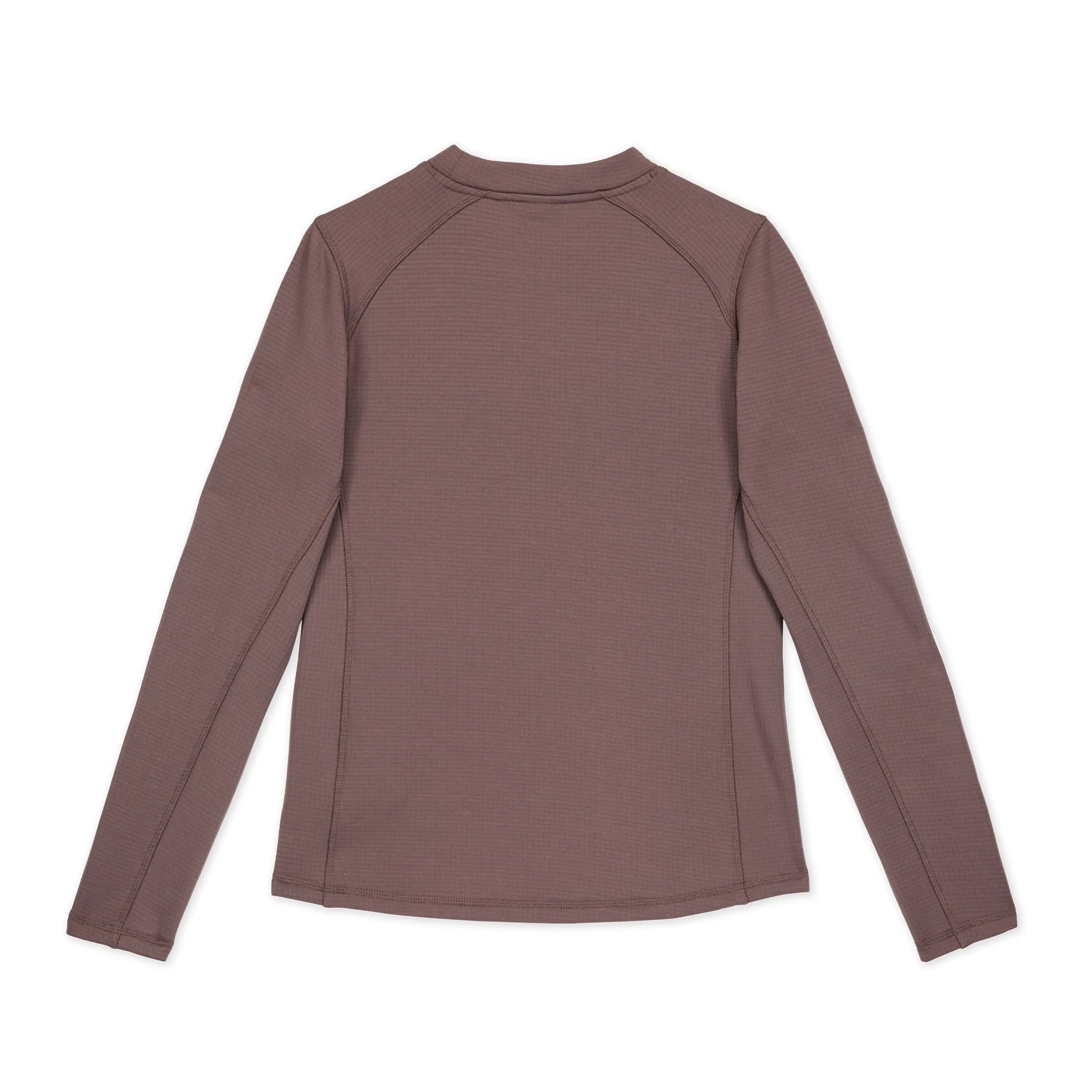 Crewneck couche de base en laine polaire quadrillée pour femme