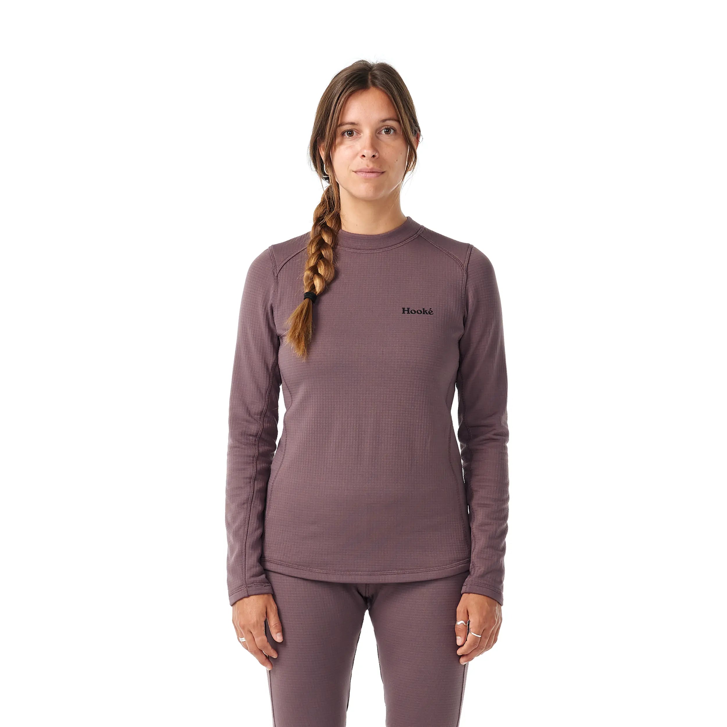 Crewneck couche de base en laine polaire quadrillée pour femme