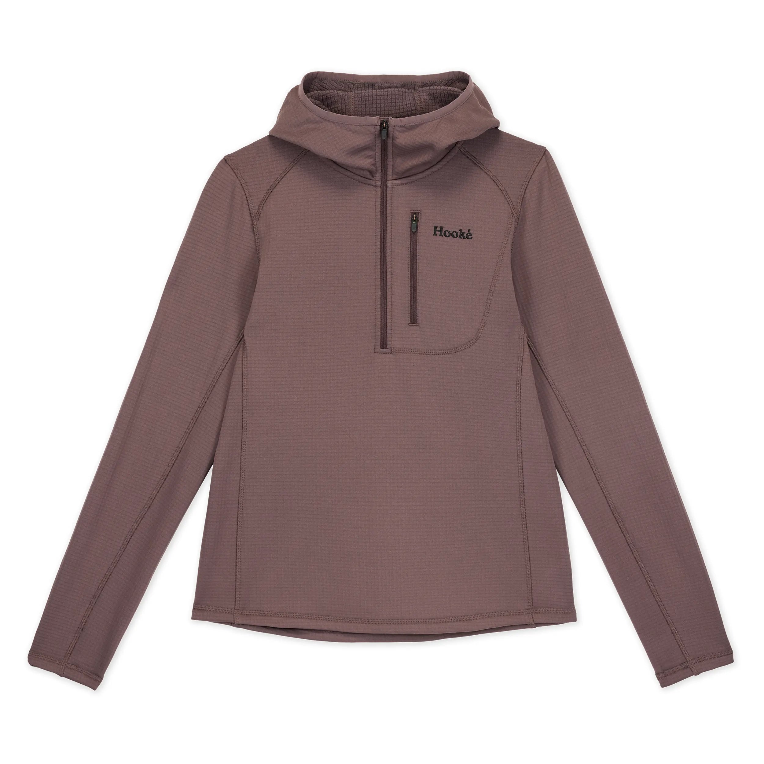 Hoodie couche de base en laine polaire quadrillée pour femme