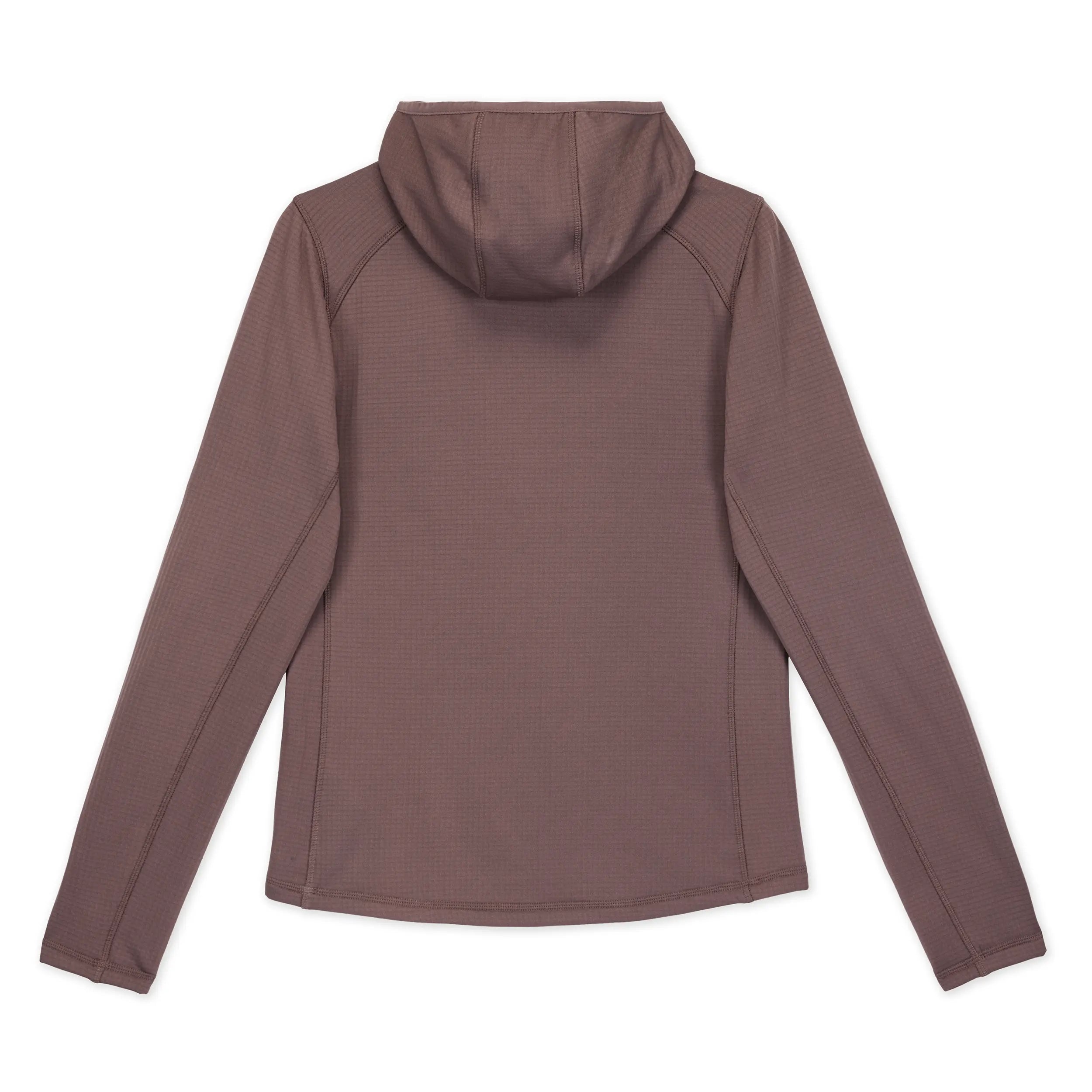 Hoodie couche de base en laine polaire quadrillée pour femme