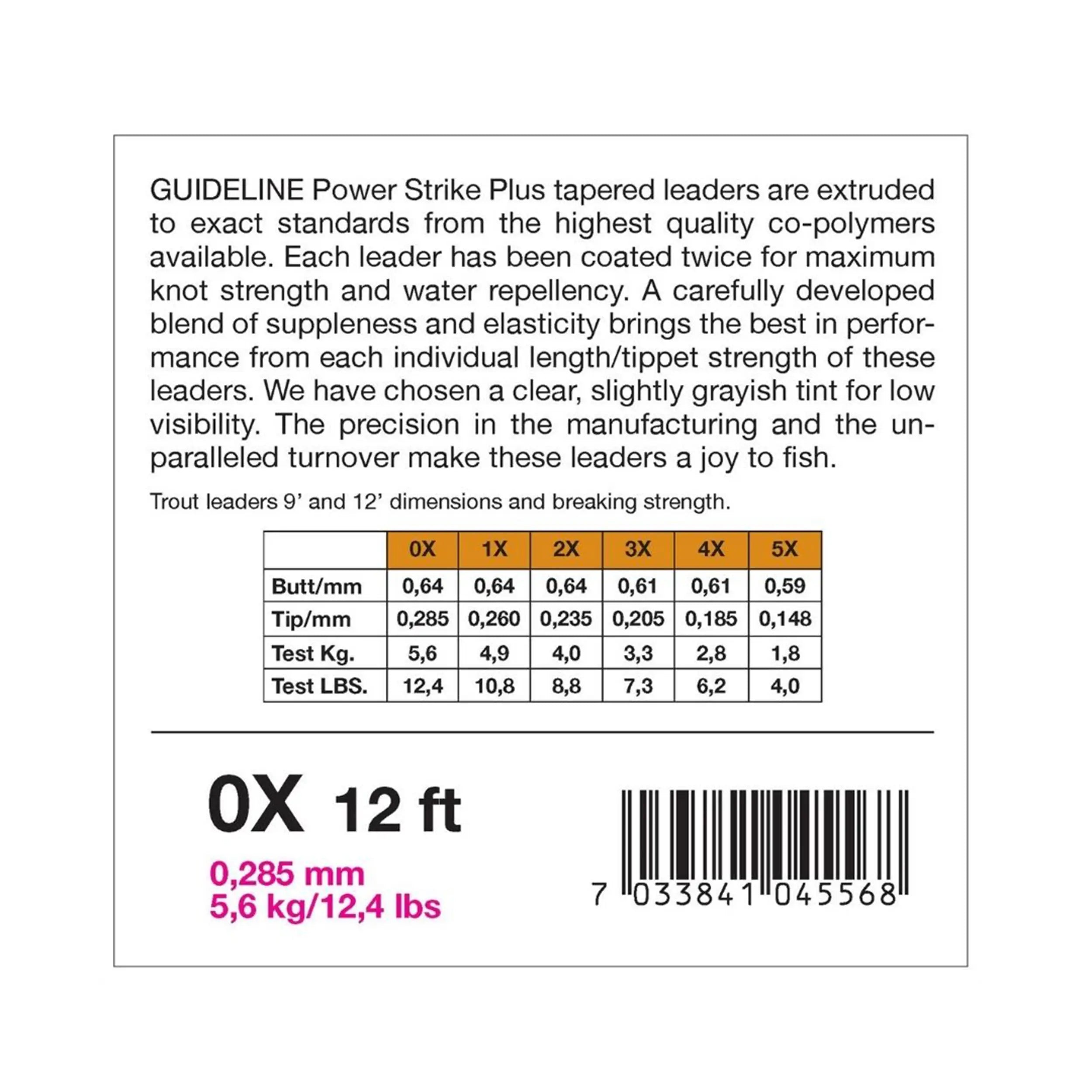 Power Strike 12' Leaders (3 pack) - Hooké