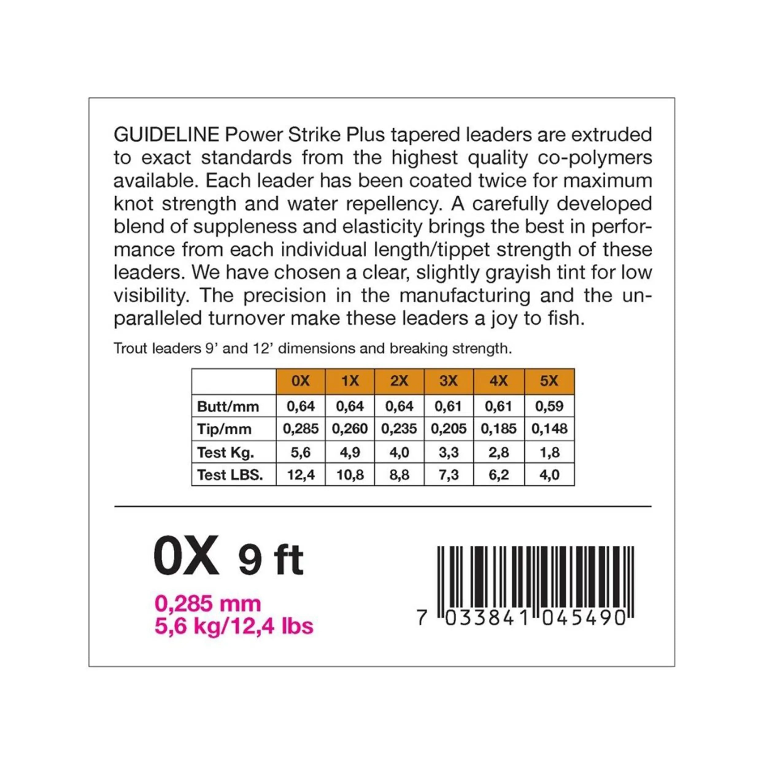 Power Strike 9' Leaders (3 pack) - Hooké