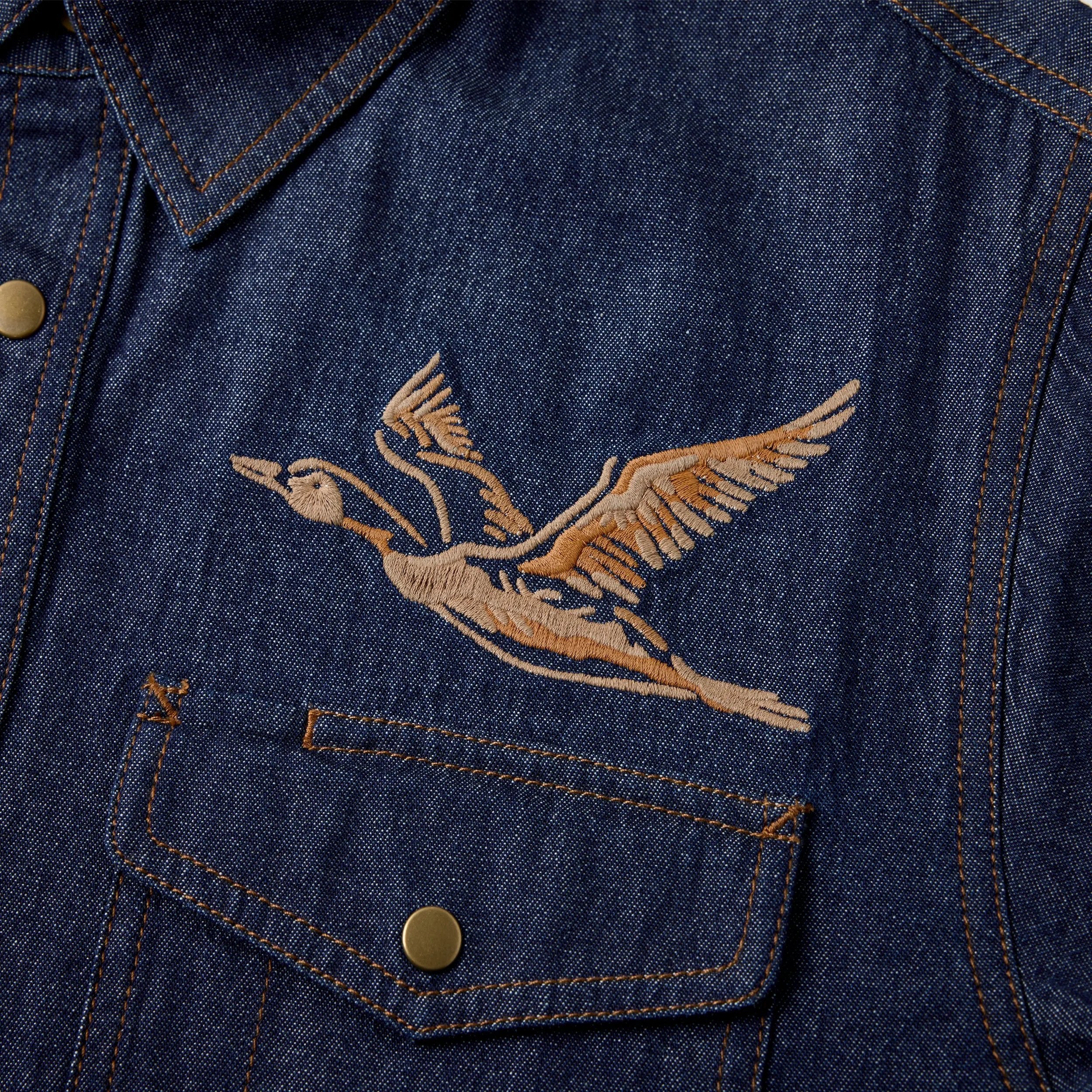 M's Flying Duck Denim Shirt - Hooké