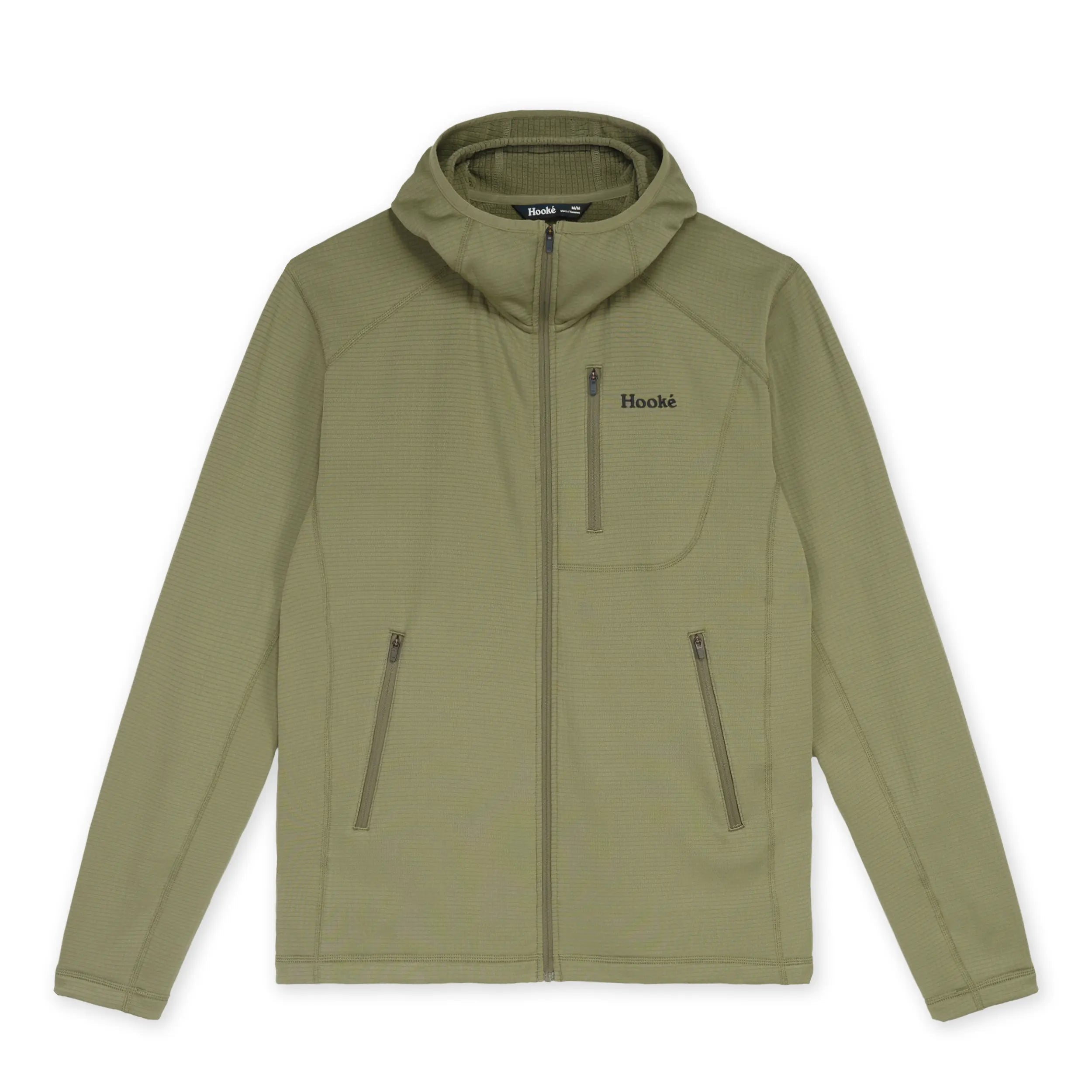 M's Grid Fleece Full-Zip Hoodie - Hooké