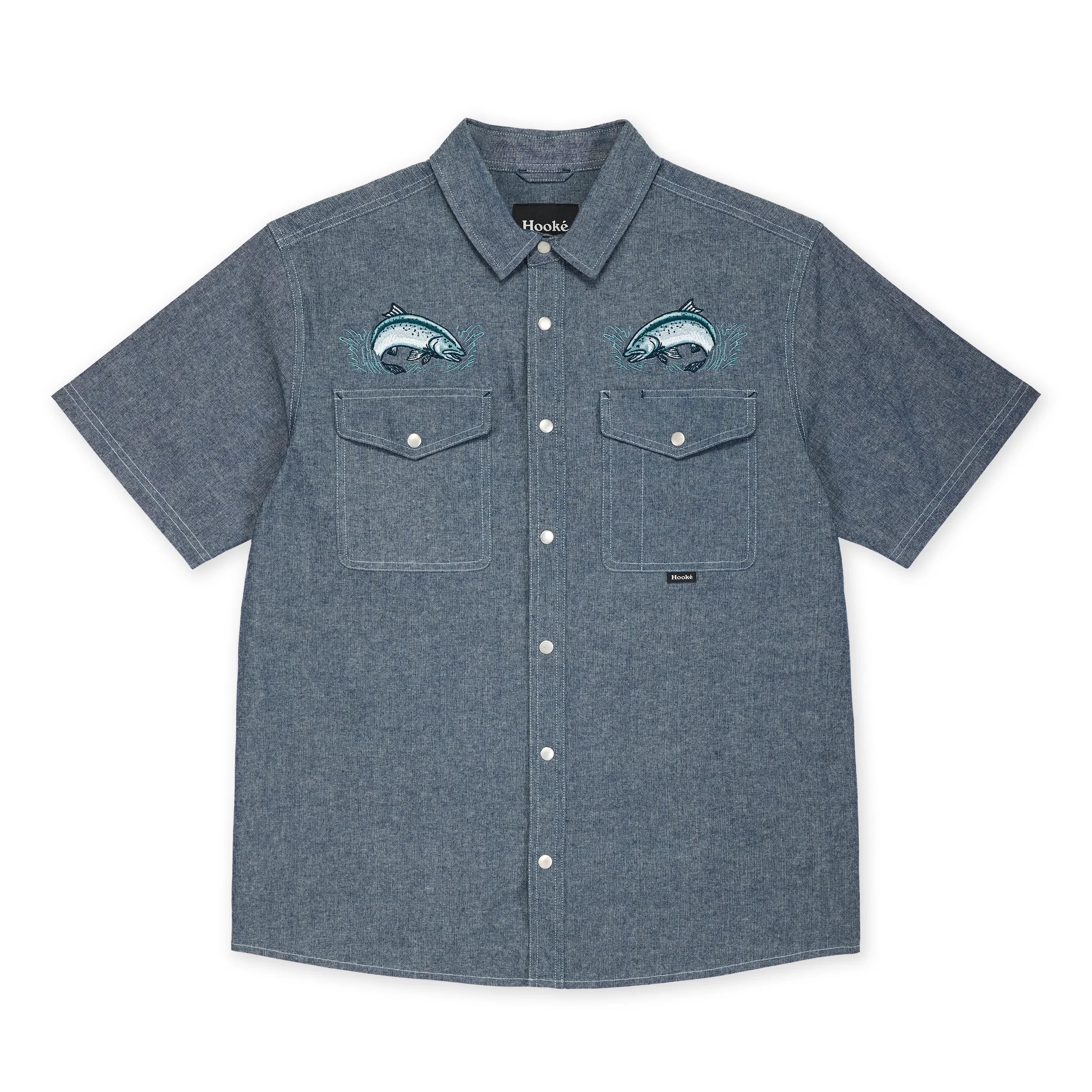 M's Wild Salmon Short Sleeve Shirt - Hooké