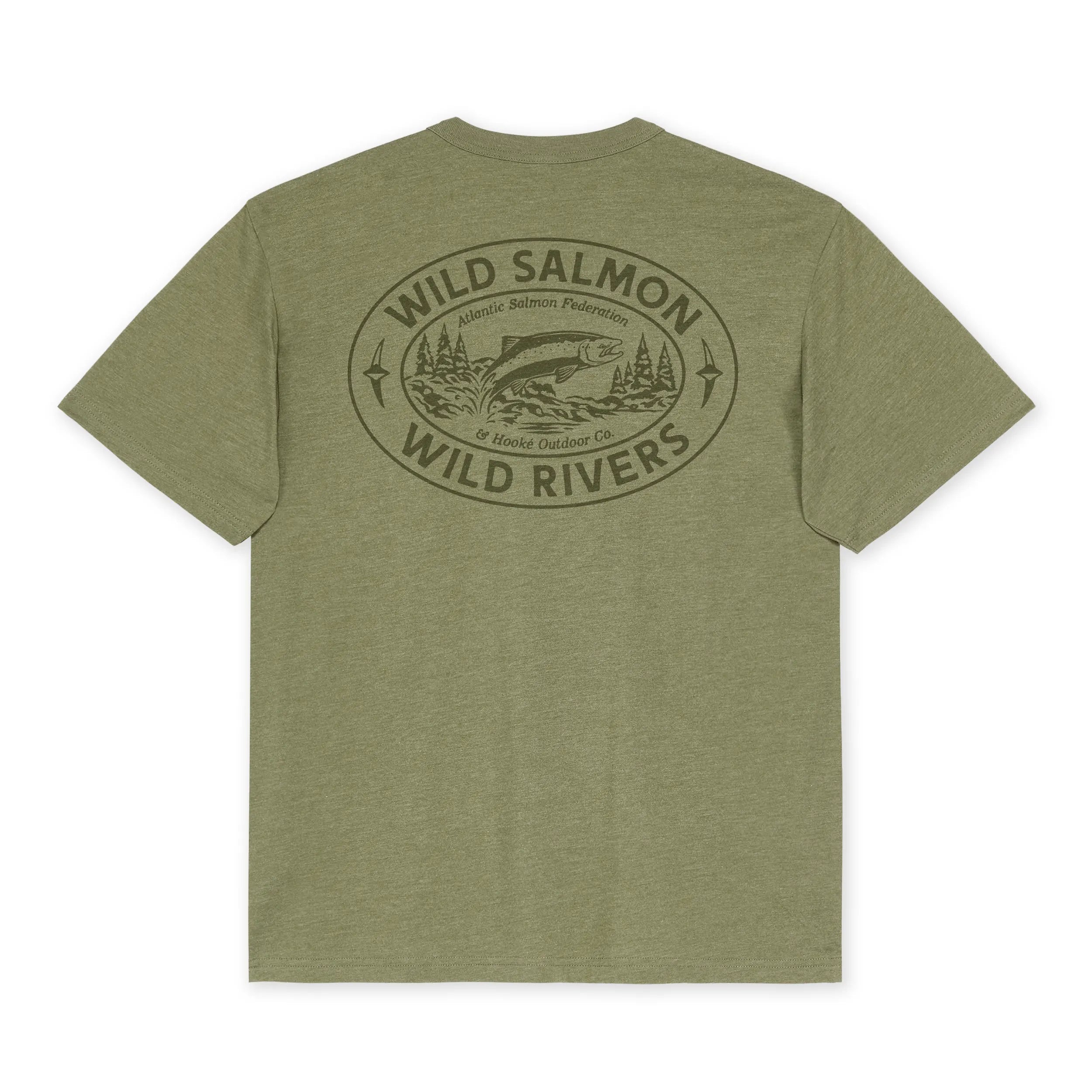 M's Wild Salmon Wild Rivers T-shirt - Hooké