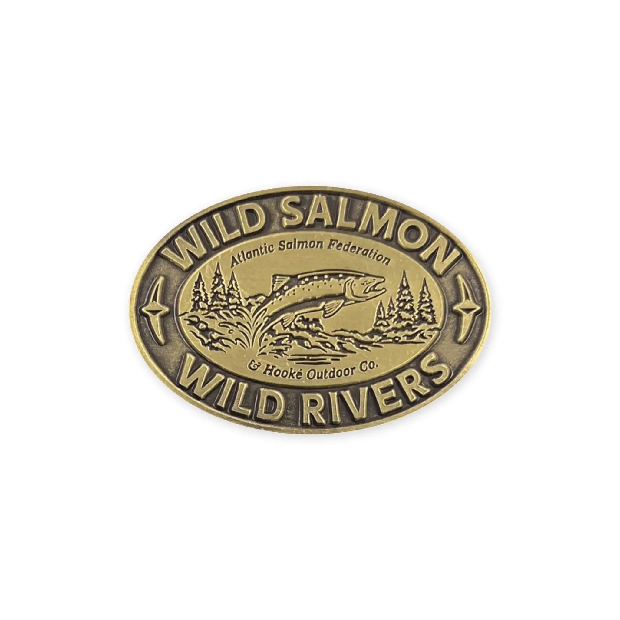 Wild Salmon Wild Rivers Enamel Pin