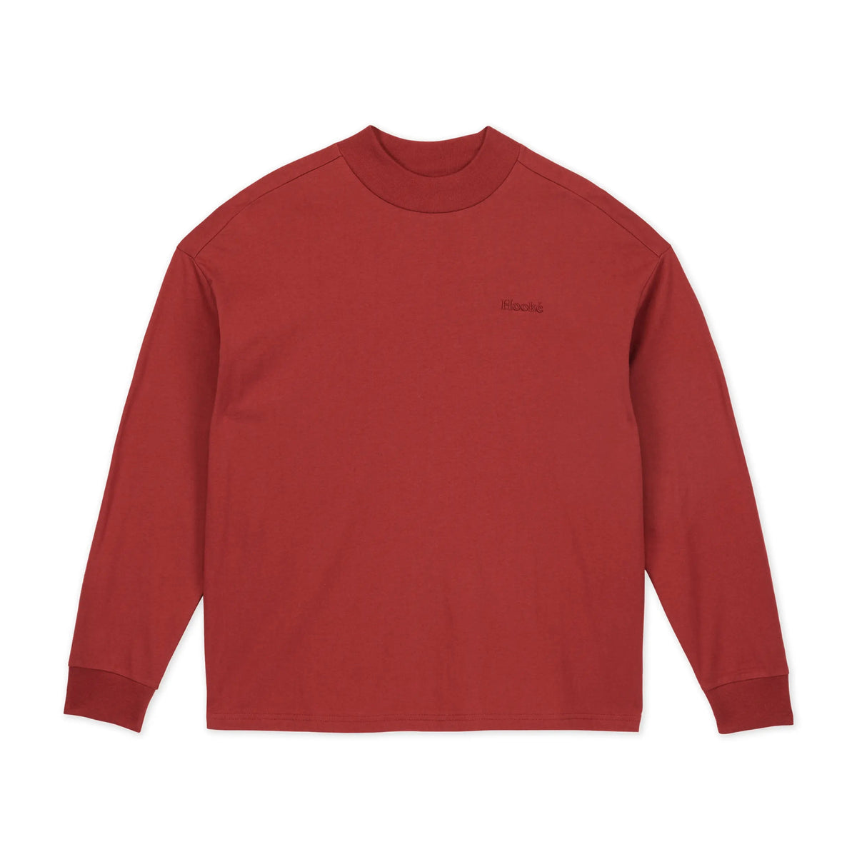 【BAON】Moruku Stripe Collar Over Long Sleeve Tee W's Mock Neck Oversized Long Sleeve Tee