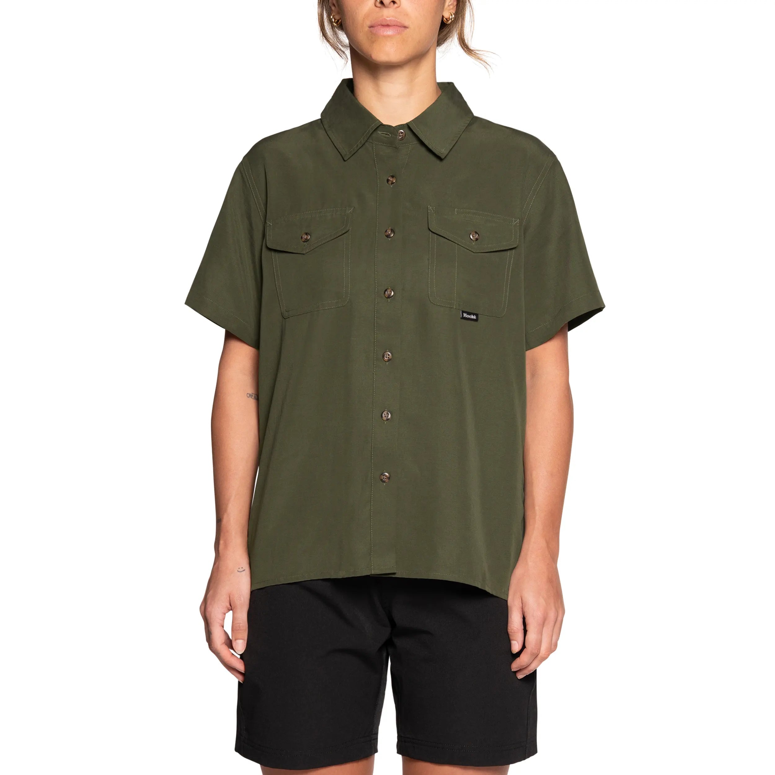 W's Tencel Linen Short Sleeve Shirt - Hooké