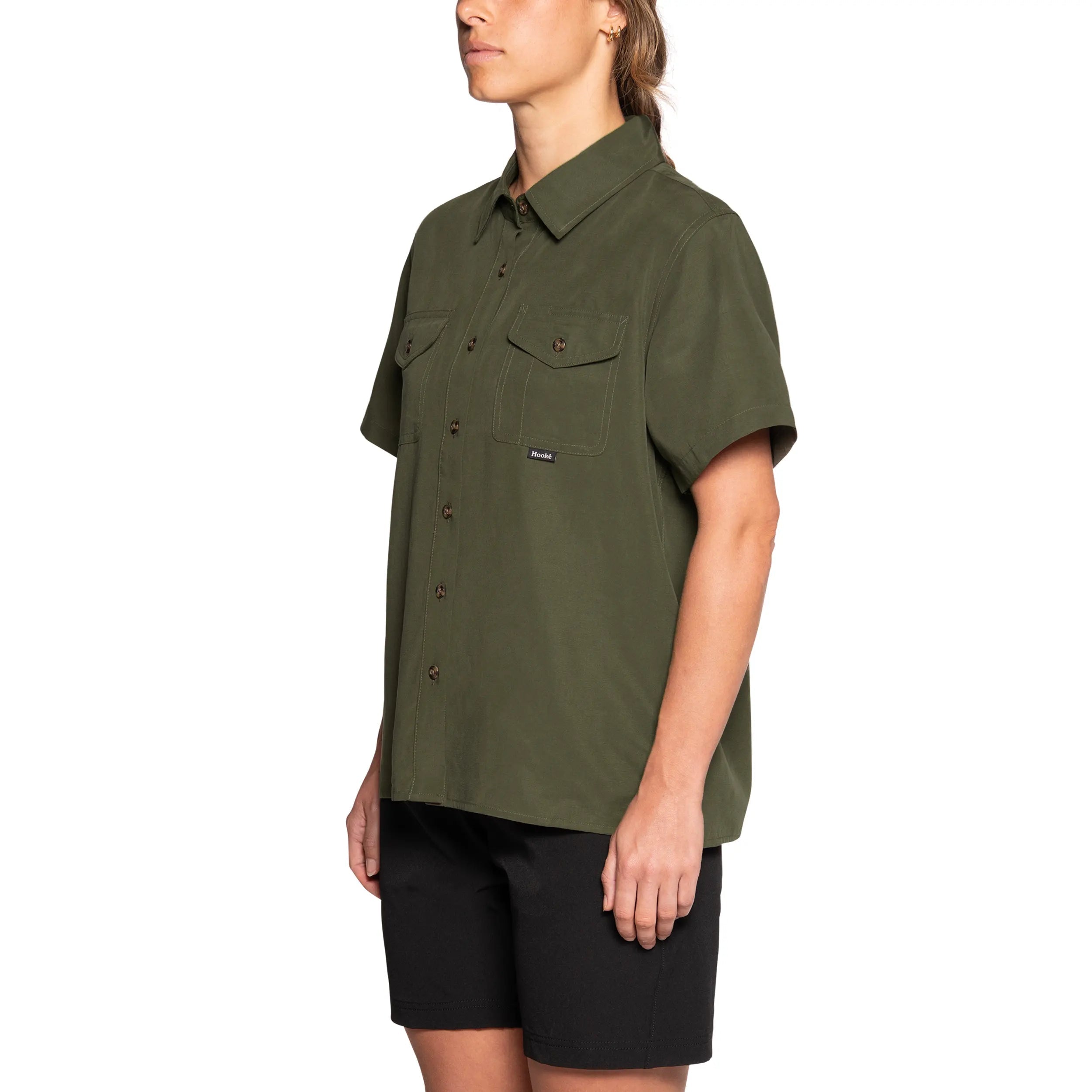 W's Tencel Linen Short Sleeve Shirt - Hooké