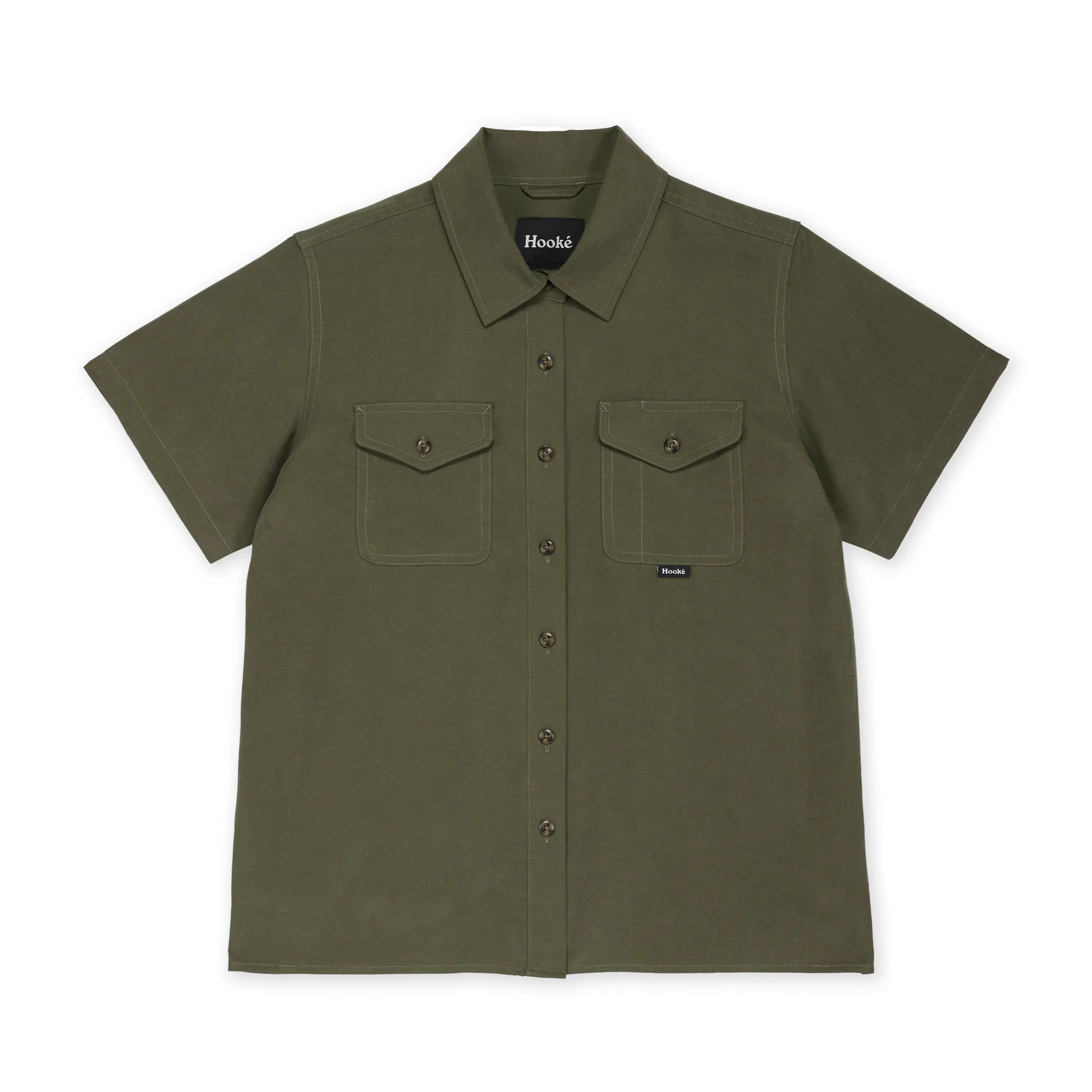 W's Tencel Linen Short Sleeve Shirt - Hooké